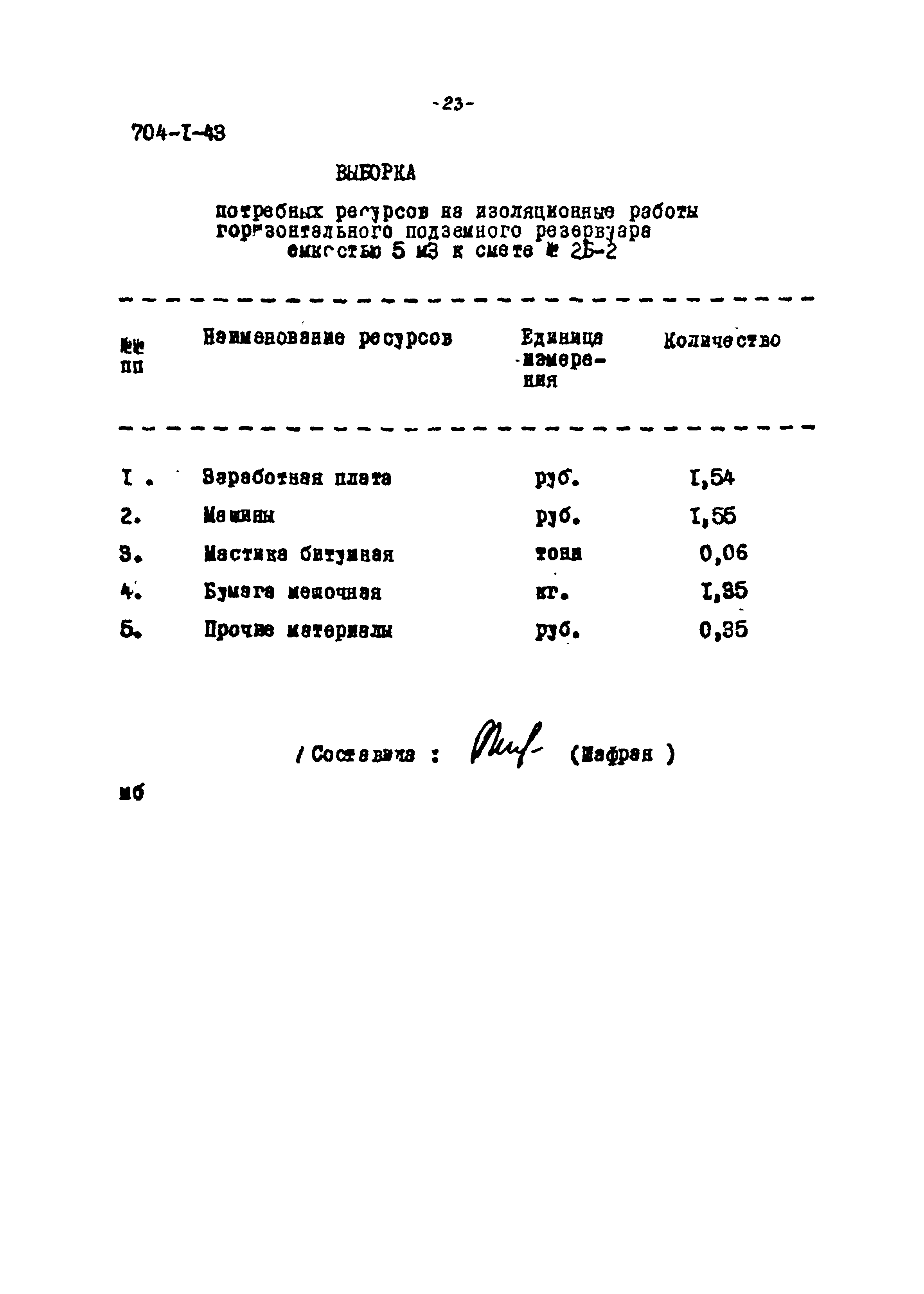 Типовой проект 704-1-43