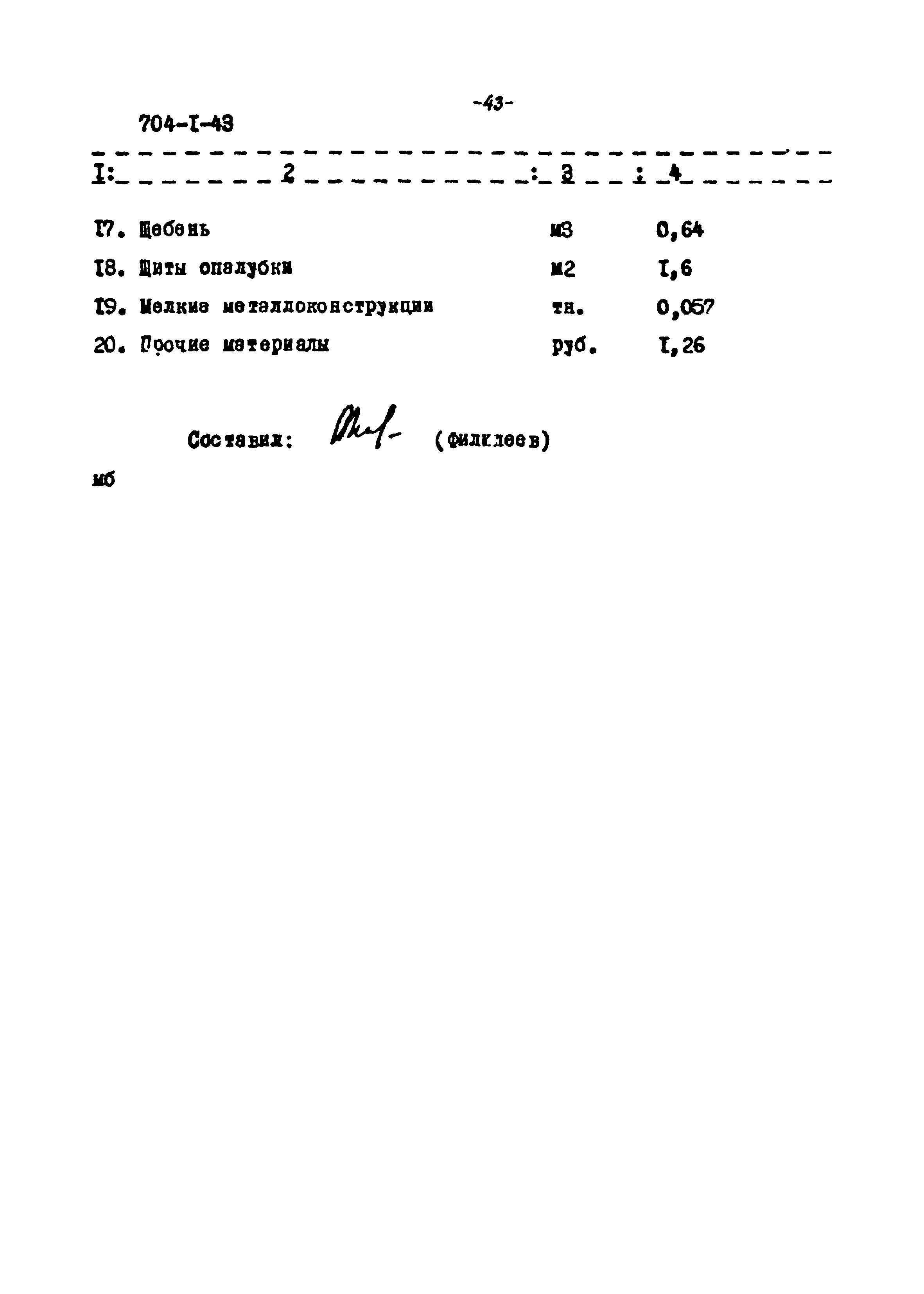 Типовой проект 704-1-43