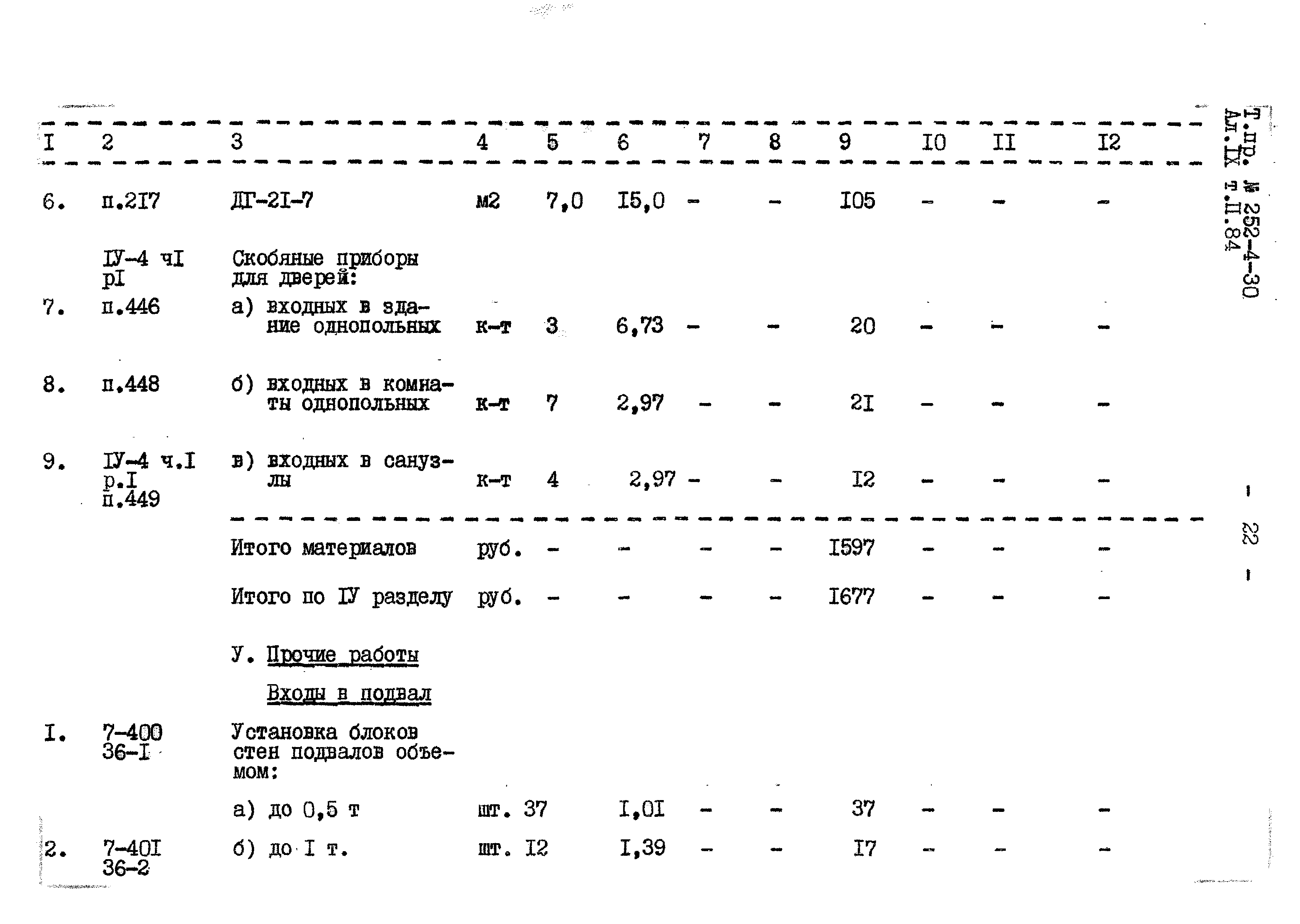 Типовой проект 252-4-30