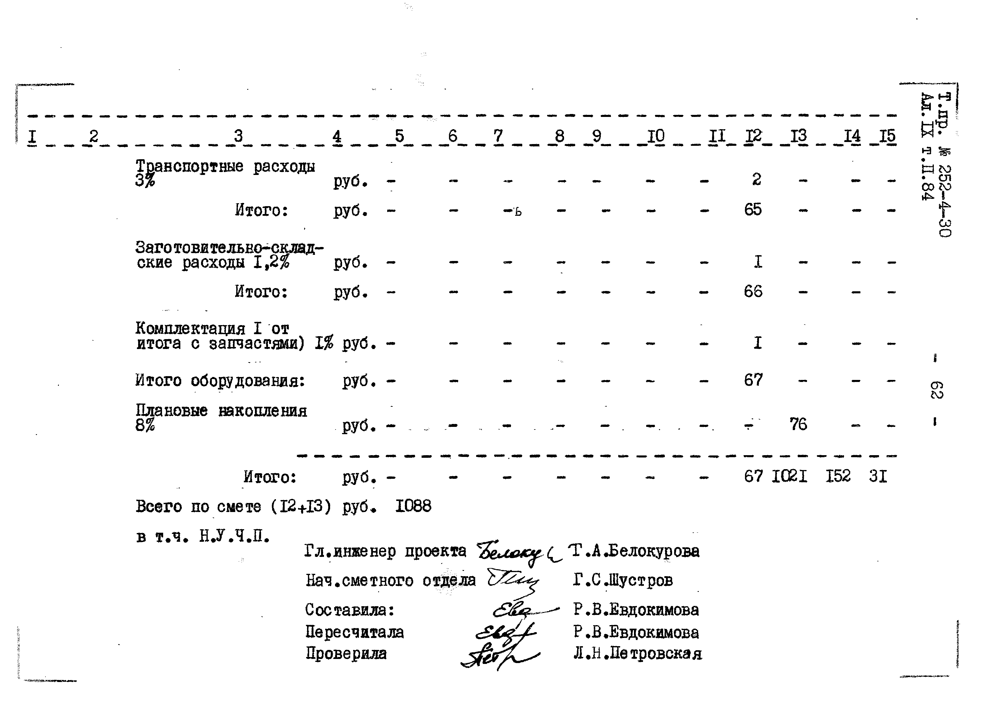 Типовой проект 252-4-30