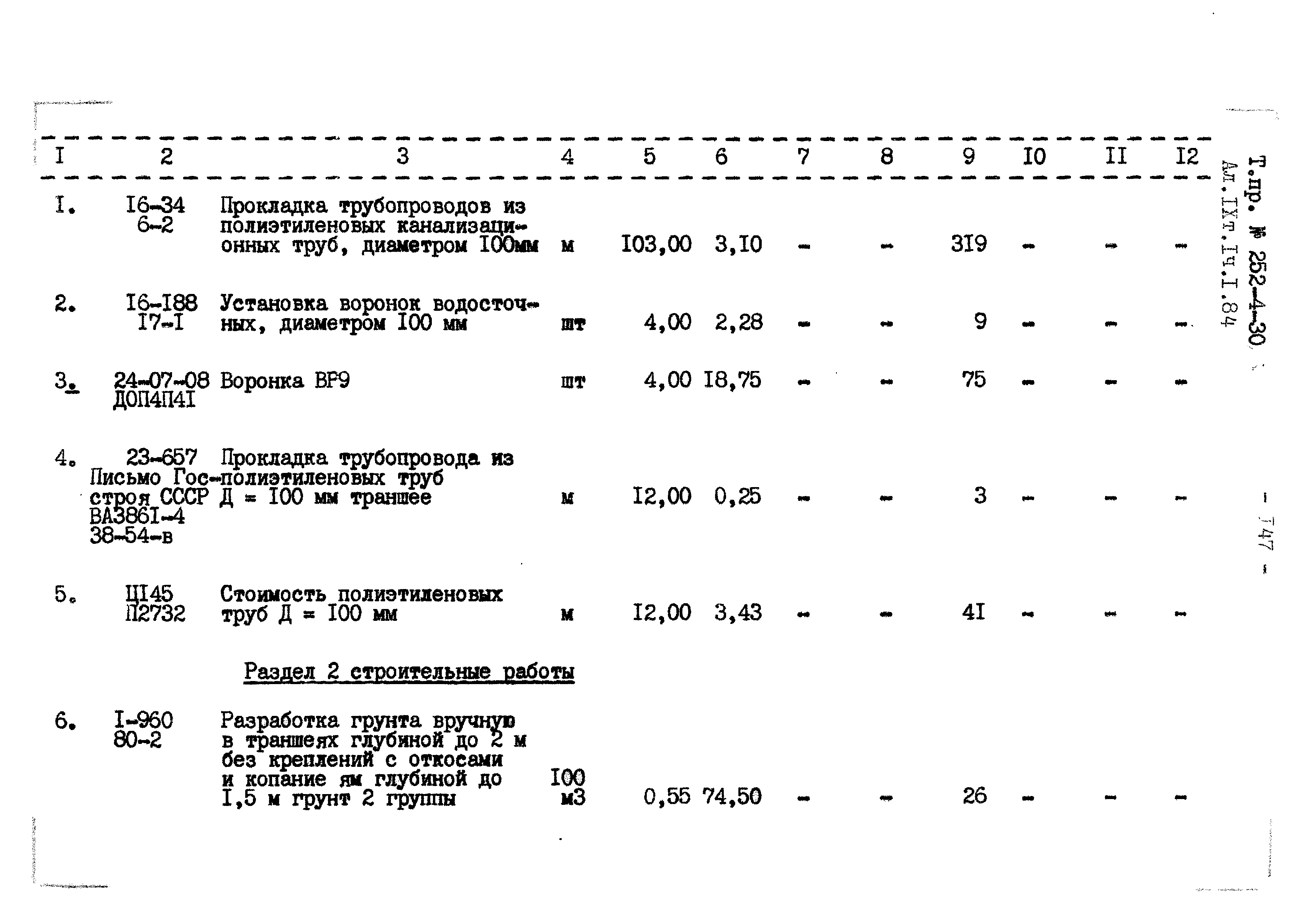 Типовой проект 252-4-30