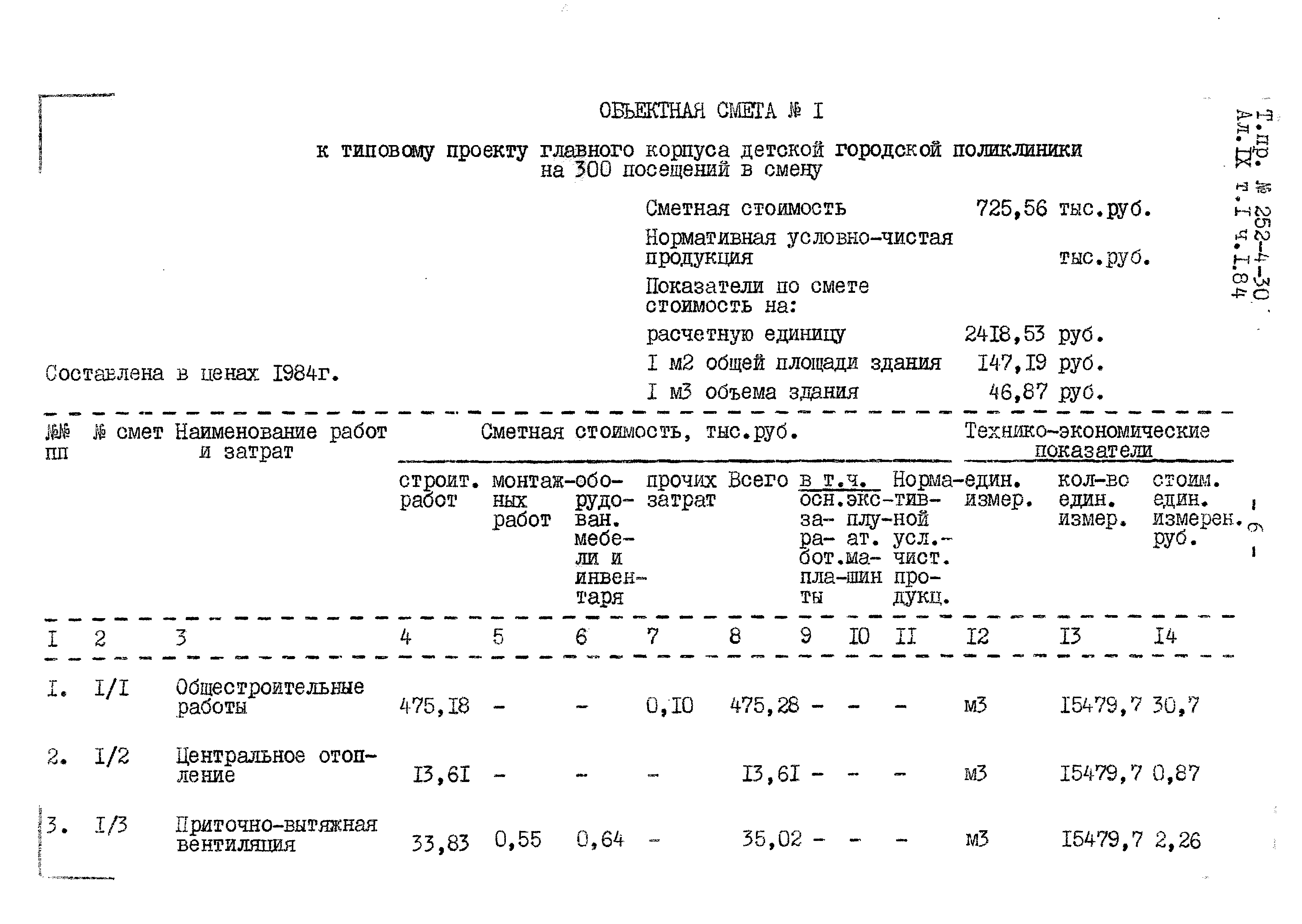 Типовой проект 252-4-30