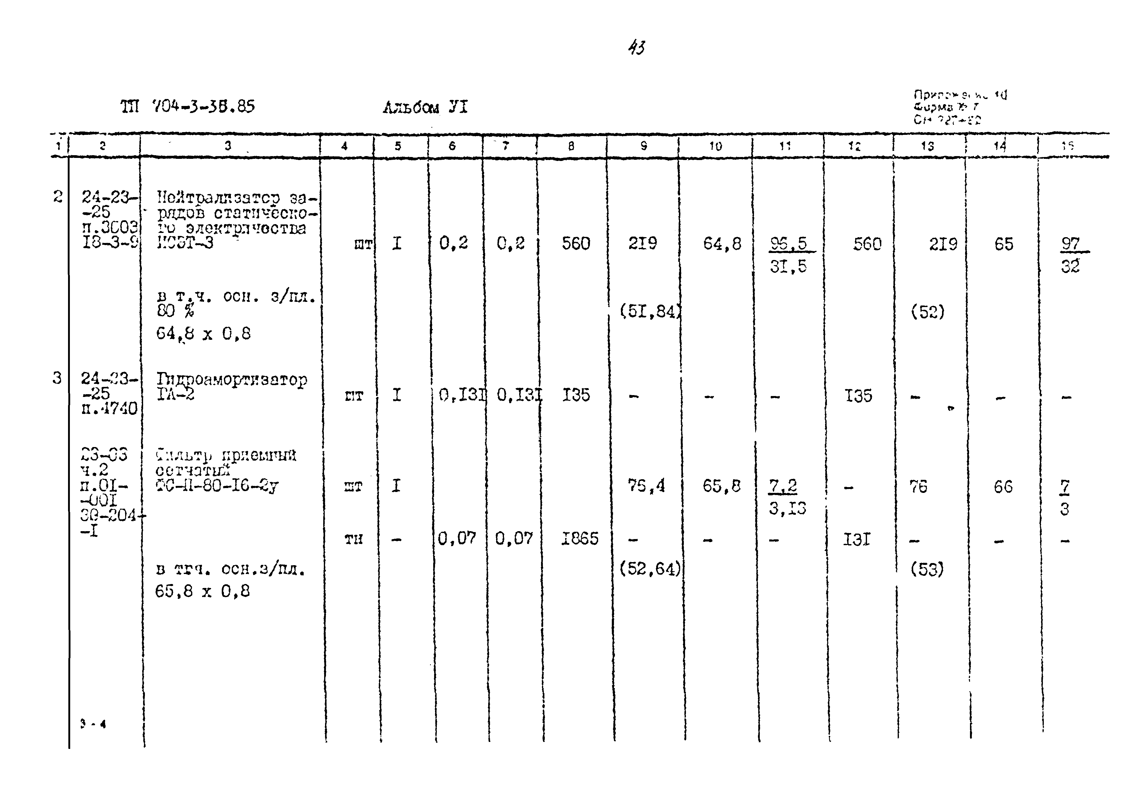 Типовой проект 704-3-36.85