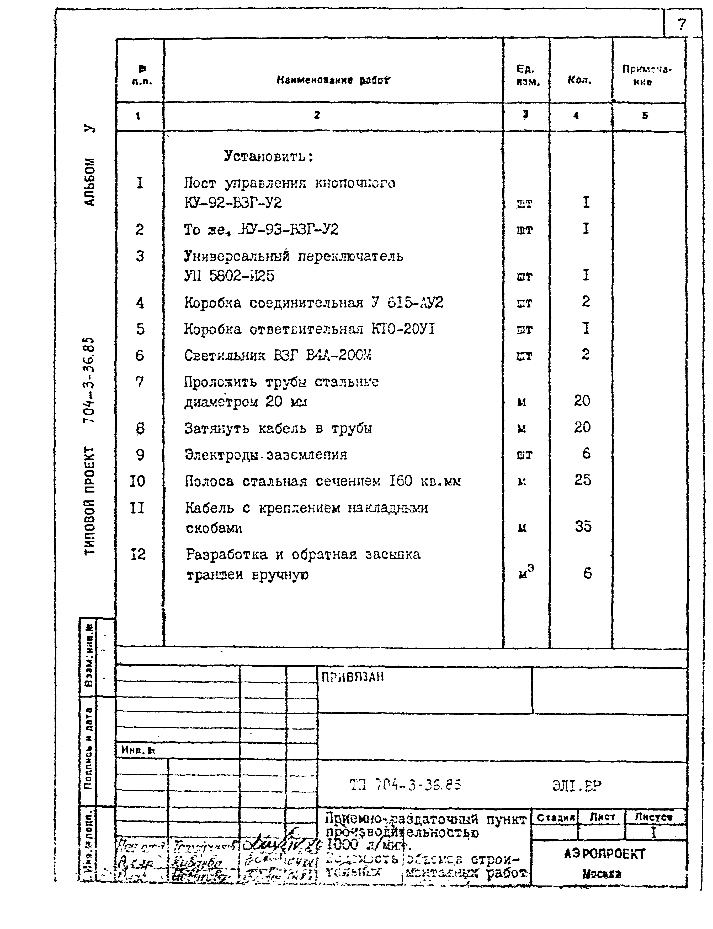 Типовой проект 704-3-36.85