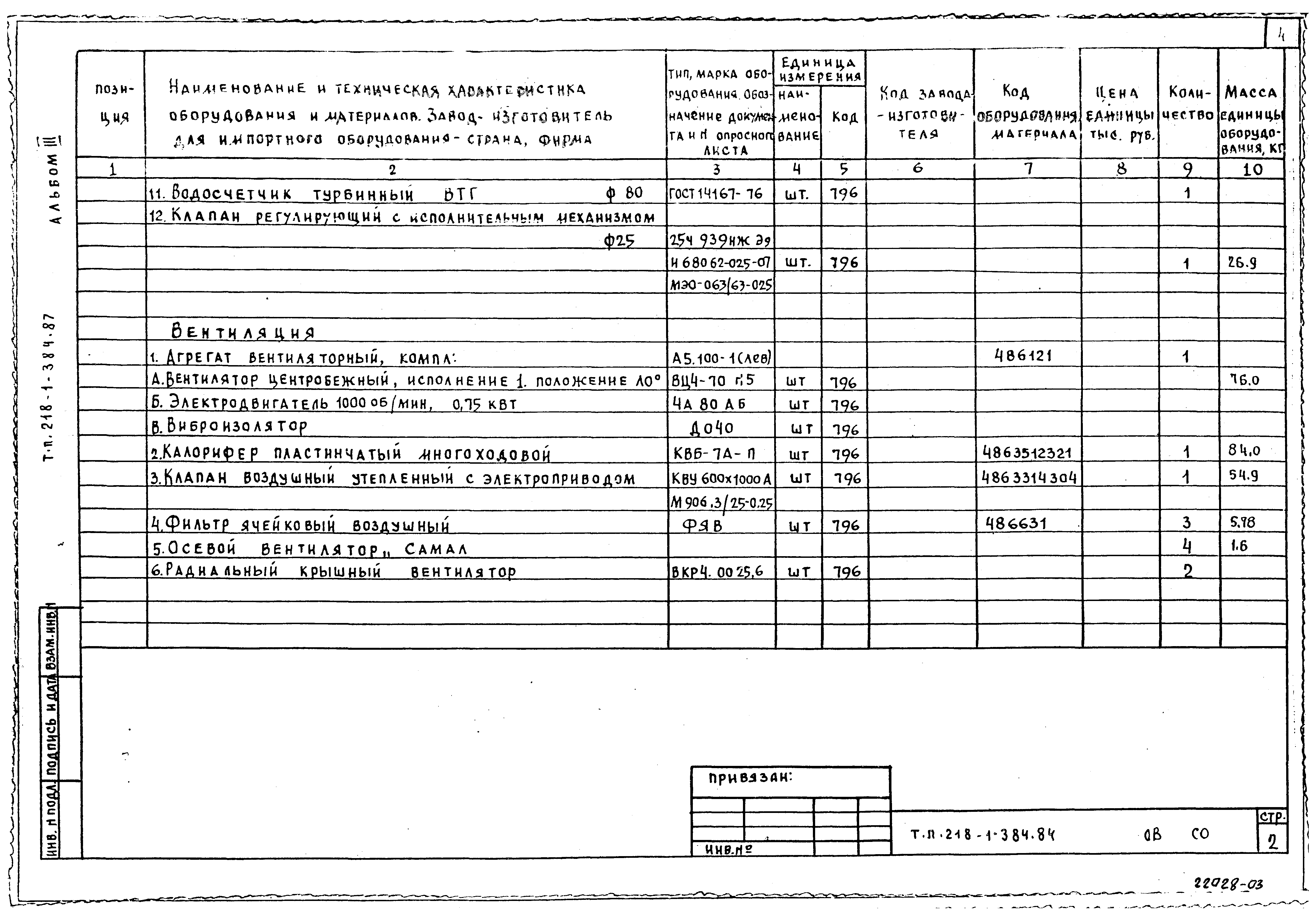 Типовой проект 218-1-384.87