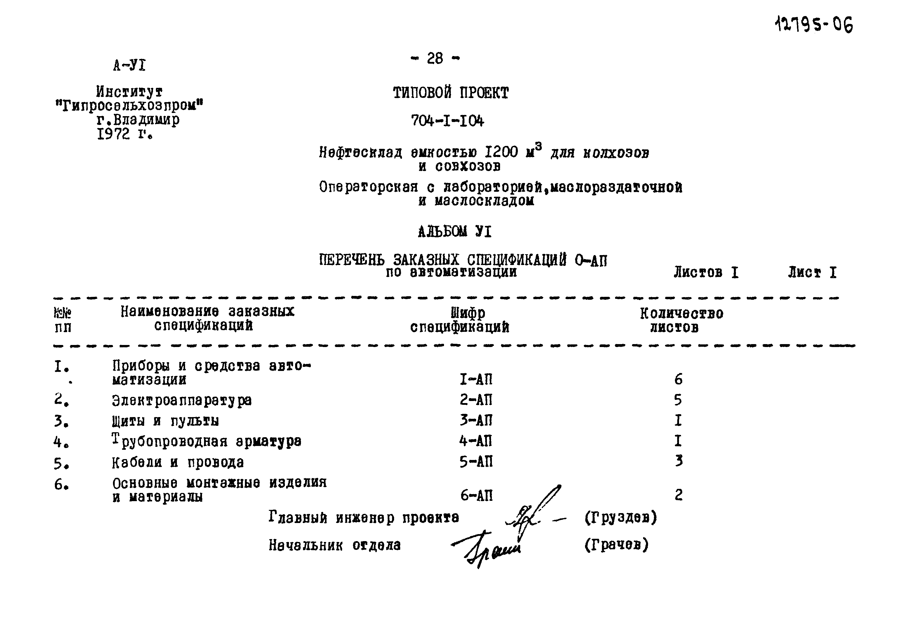 Типовой проект 704-1-104