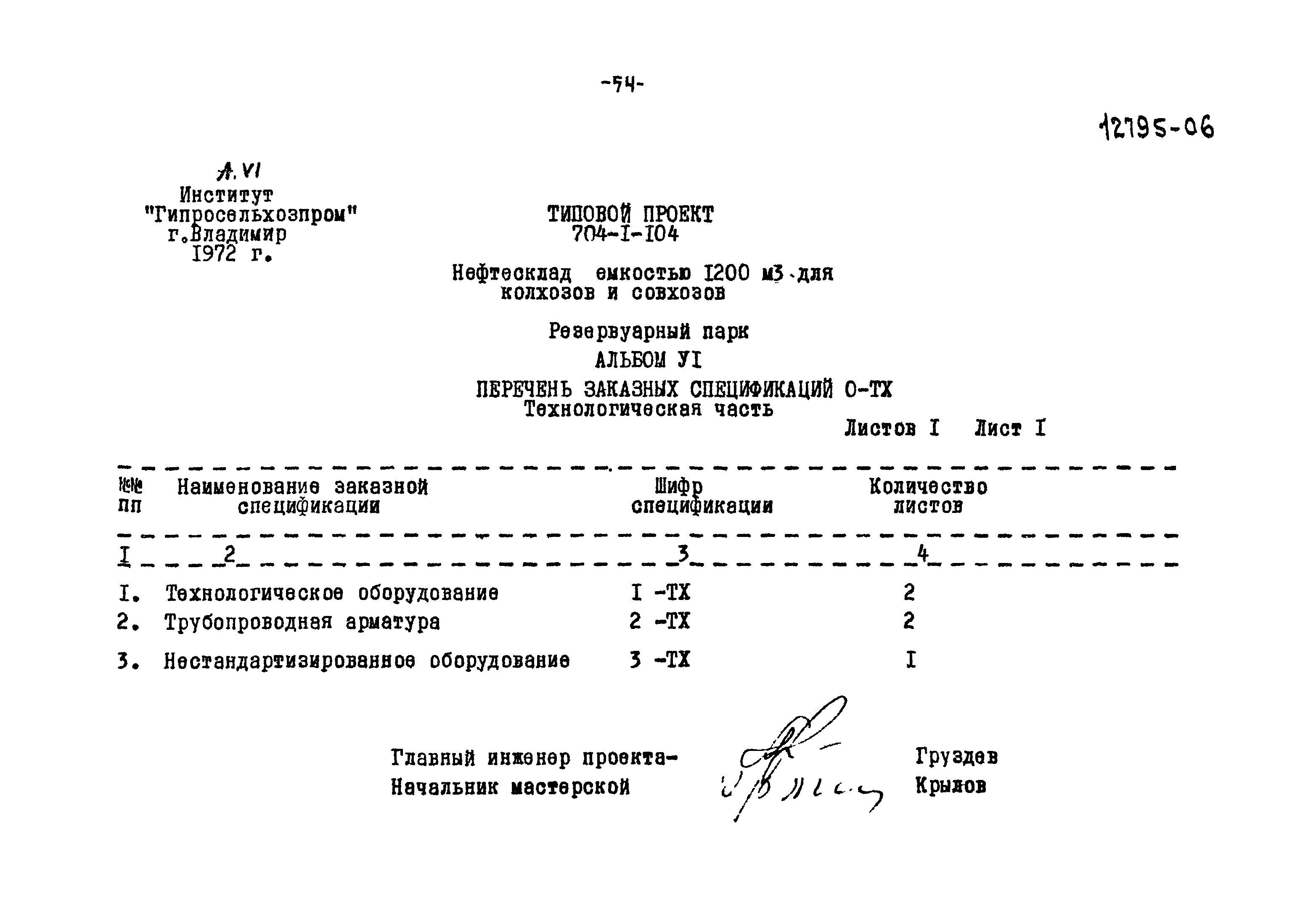 Типовой проект 704-1-104