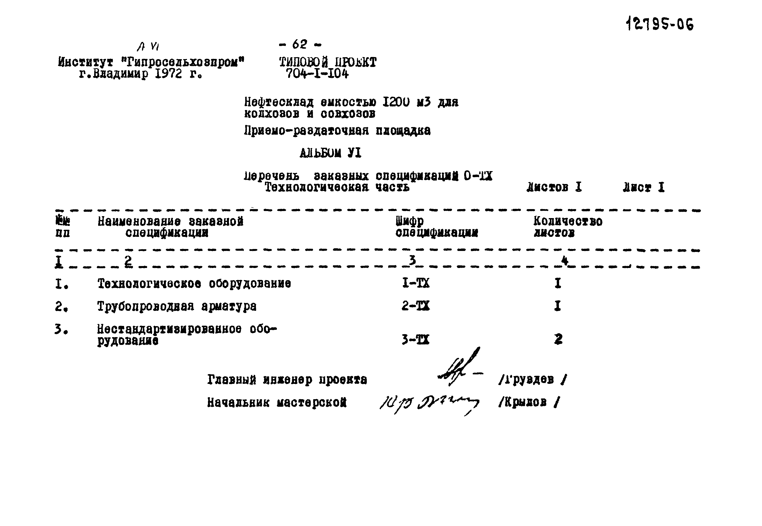 Типовой проект 704-1-104