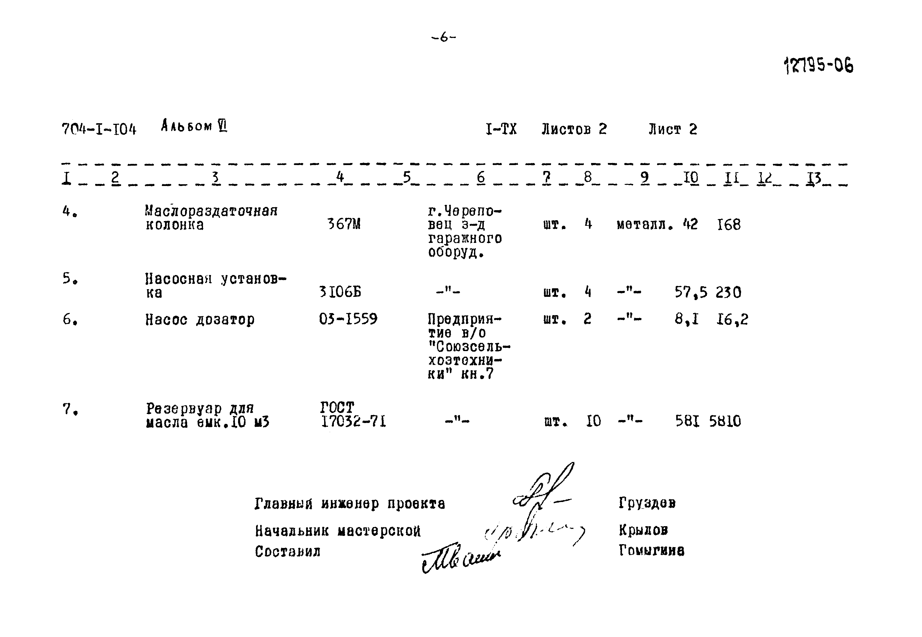 Типовой проект 704-1-104