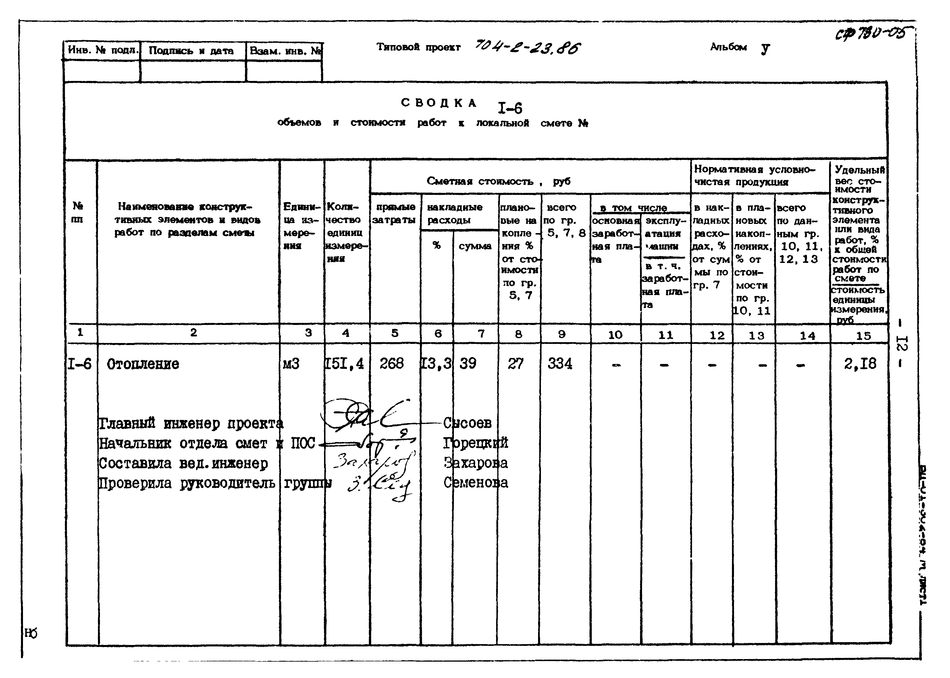 Типовой проект 704-2-23.86