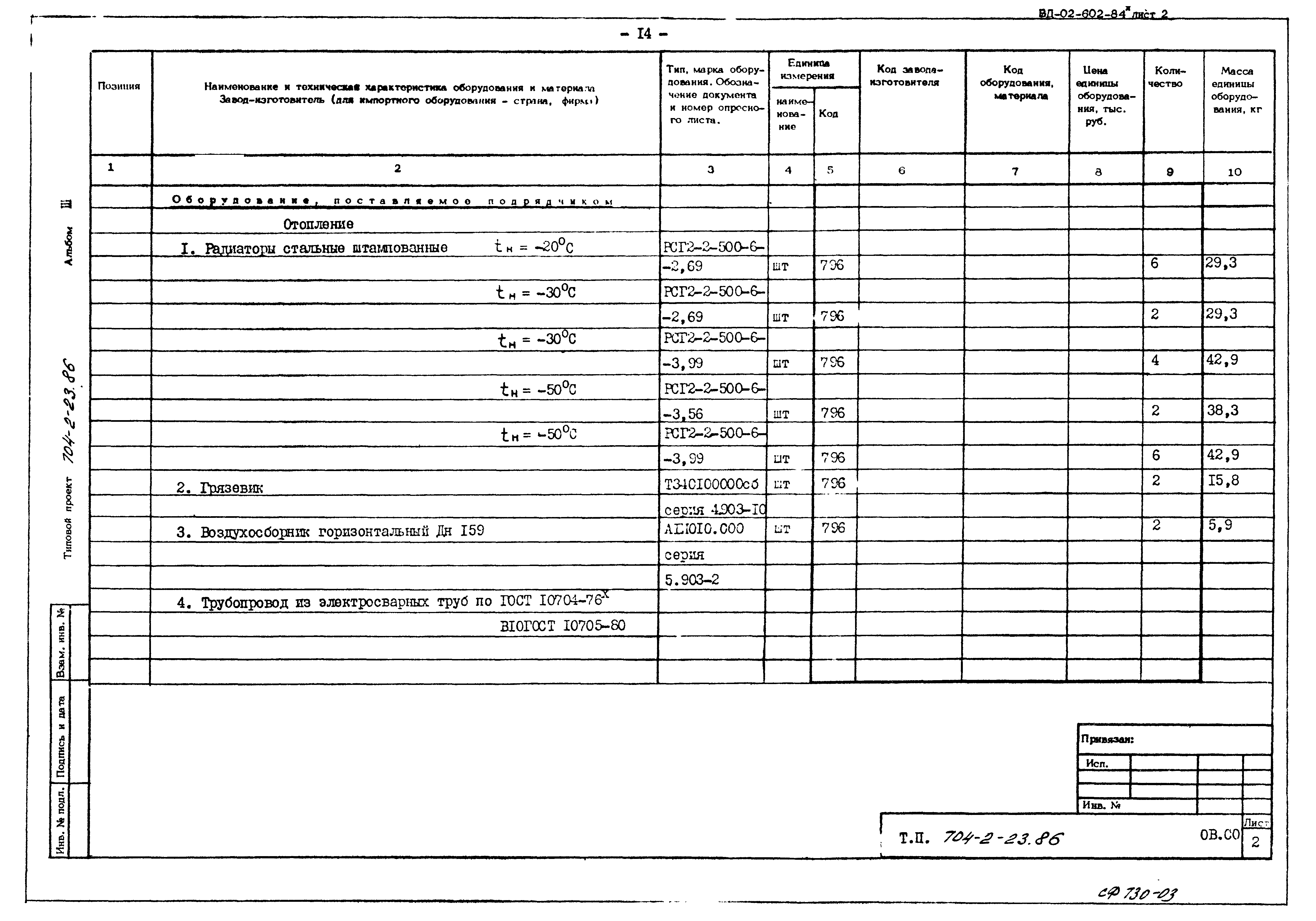 Типовой проект 704-2-23.86