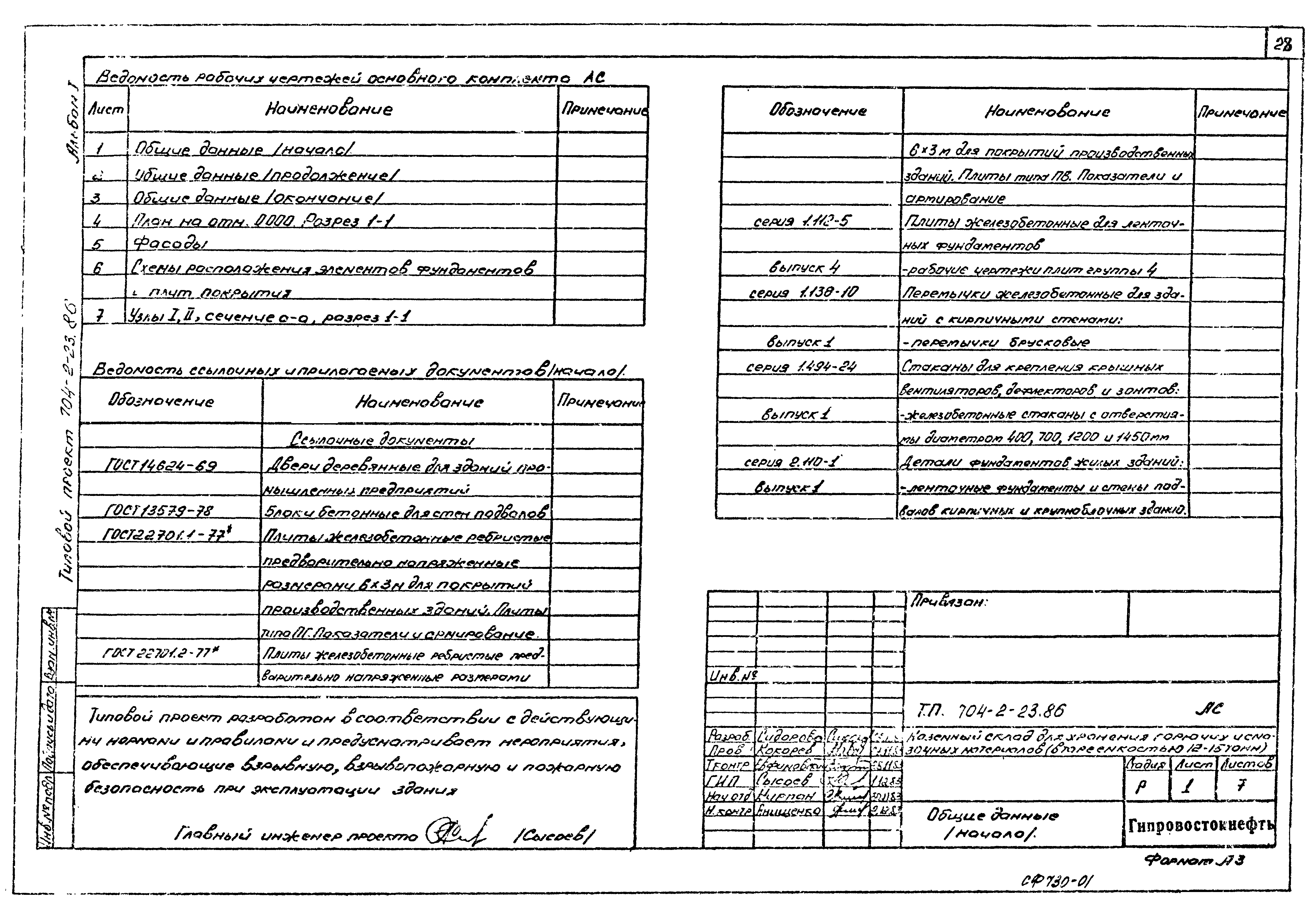 Типовой проект 704-2-23.86