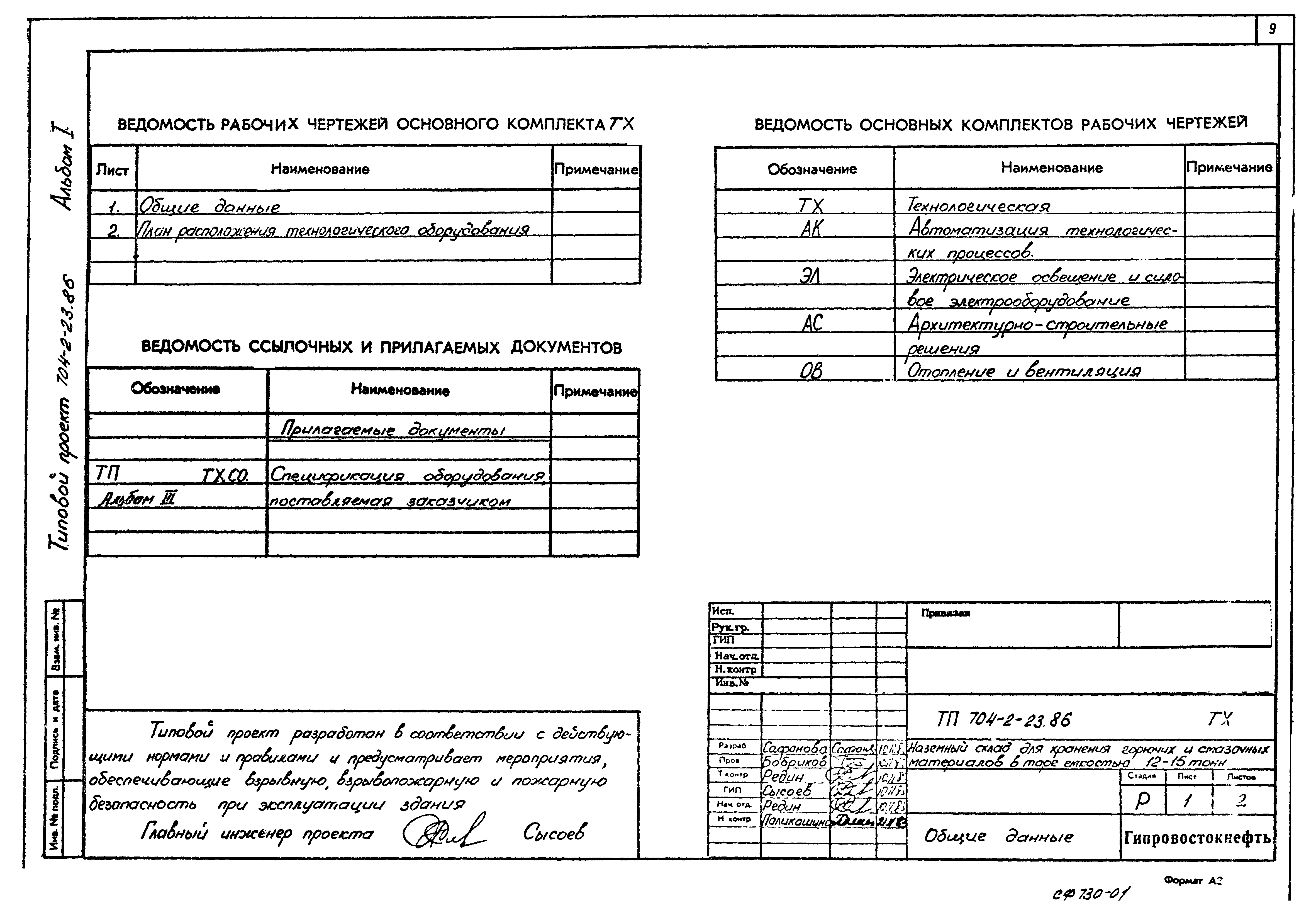 Типовой проект 704-2-23.86