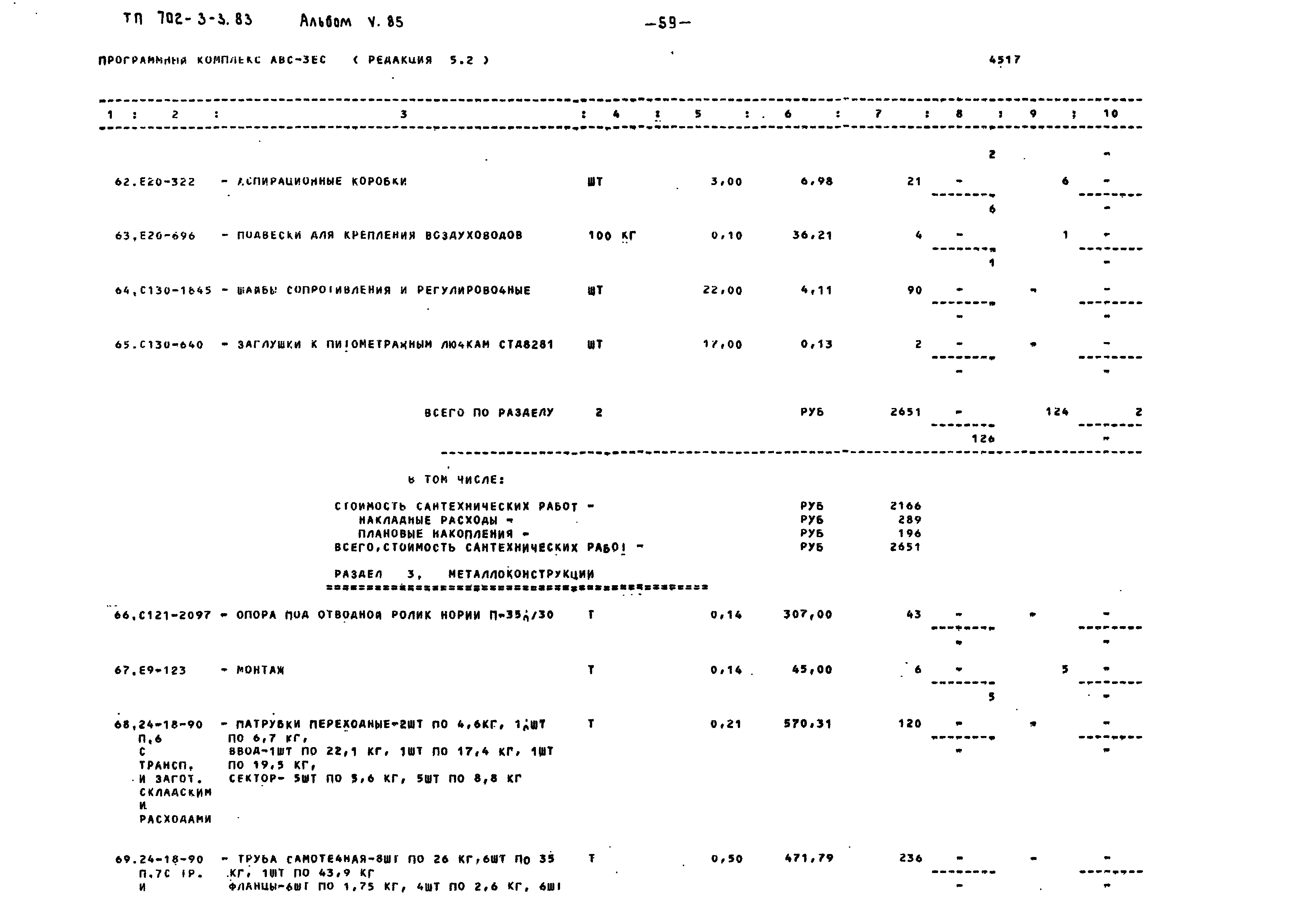 Типовой проект 702-3-3.83