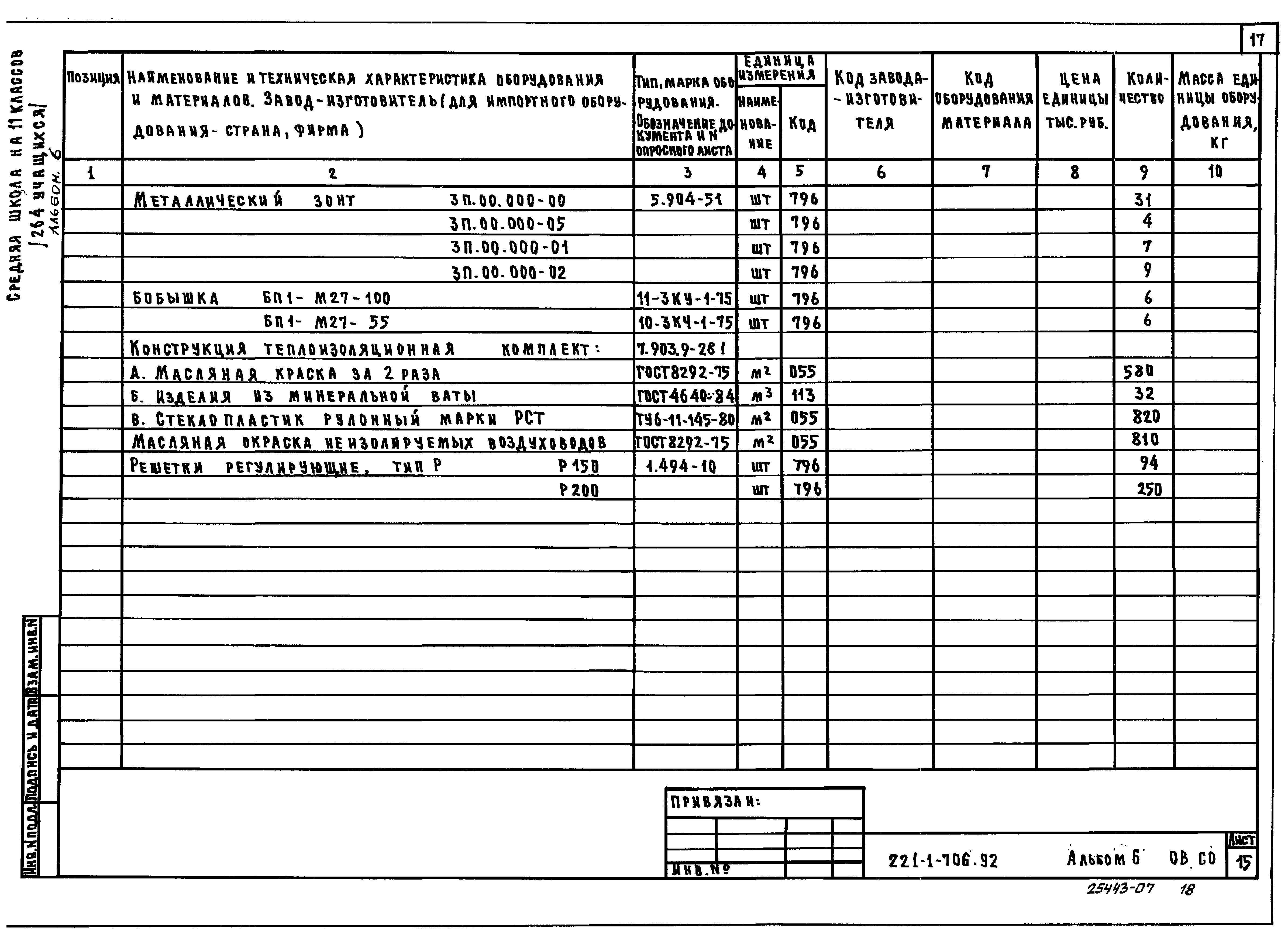 Типовой проект 221-1-706.92