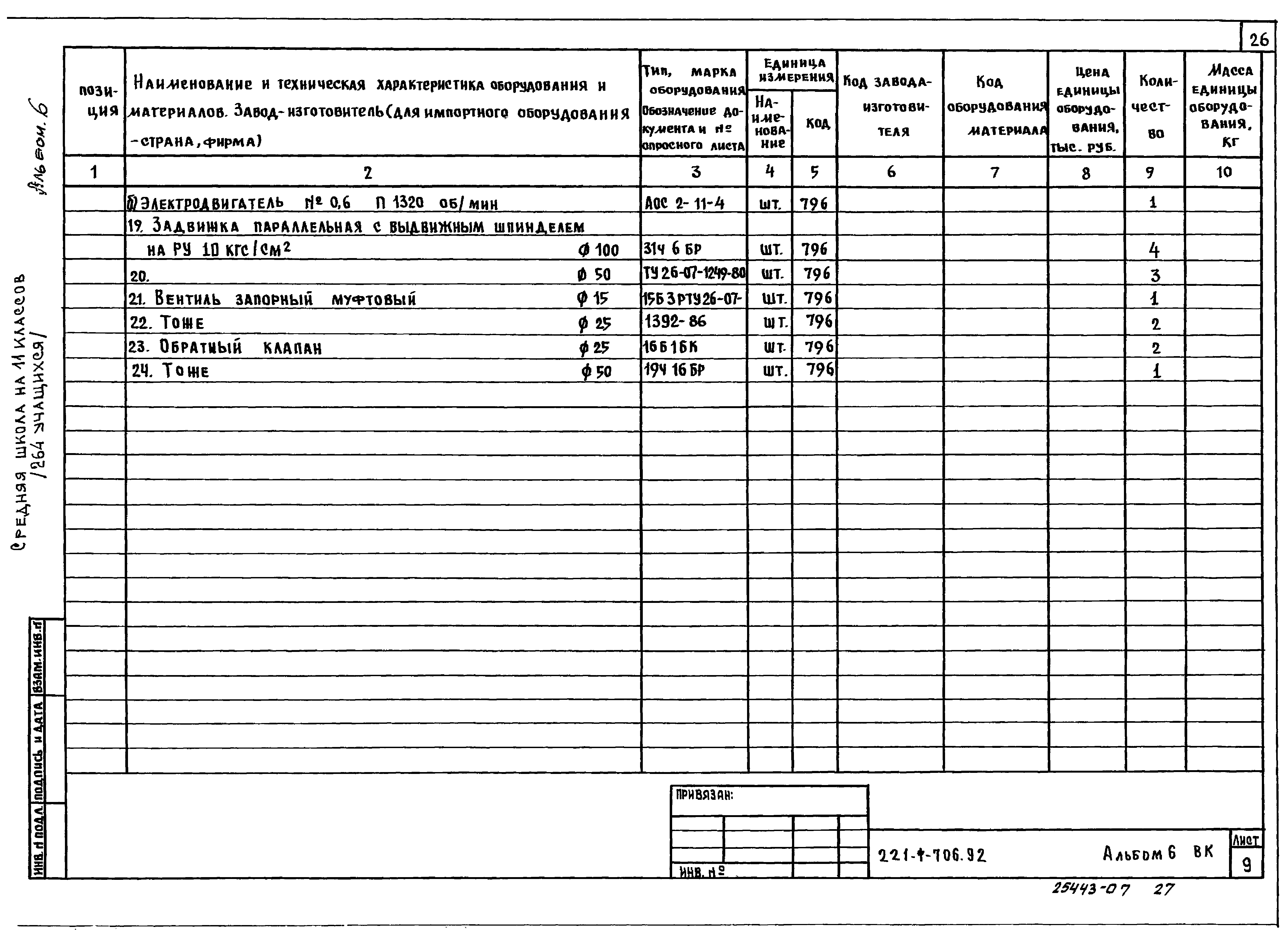 Типовой проект 221-1-706.92