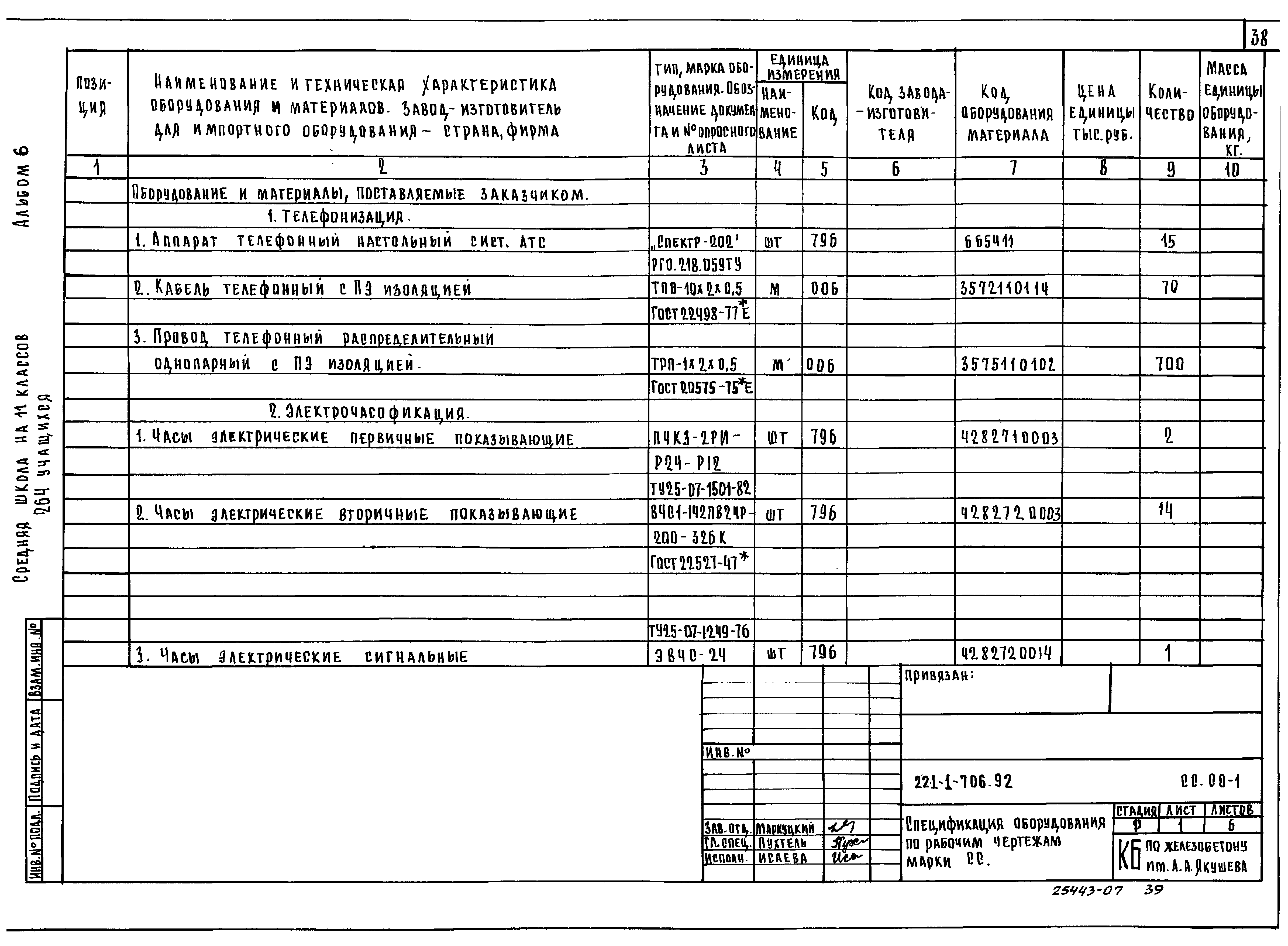 Типовой проект 221-1-706.92