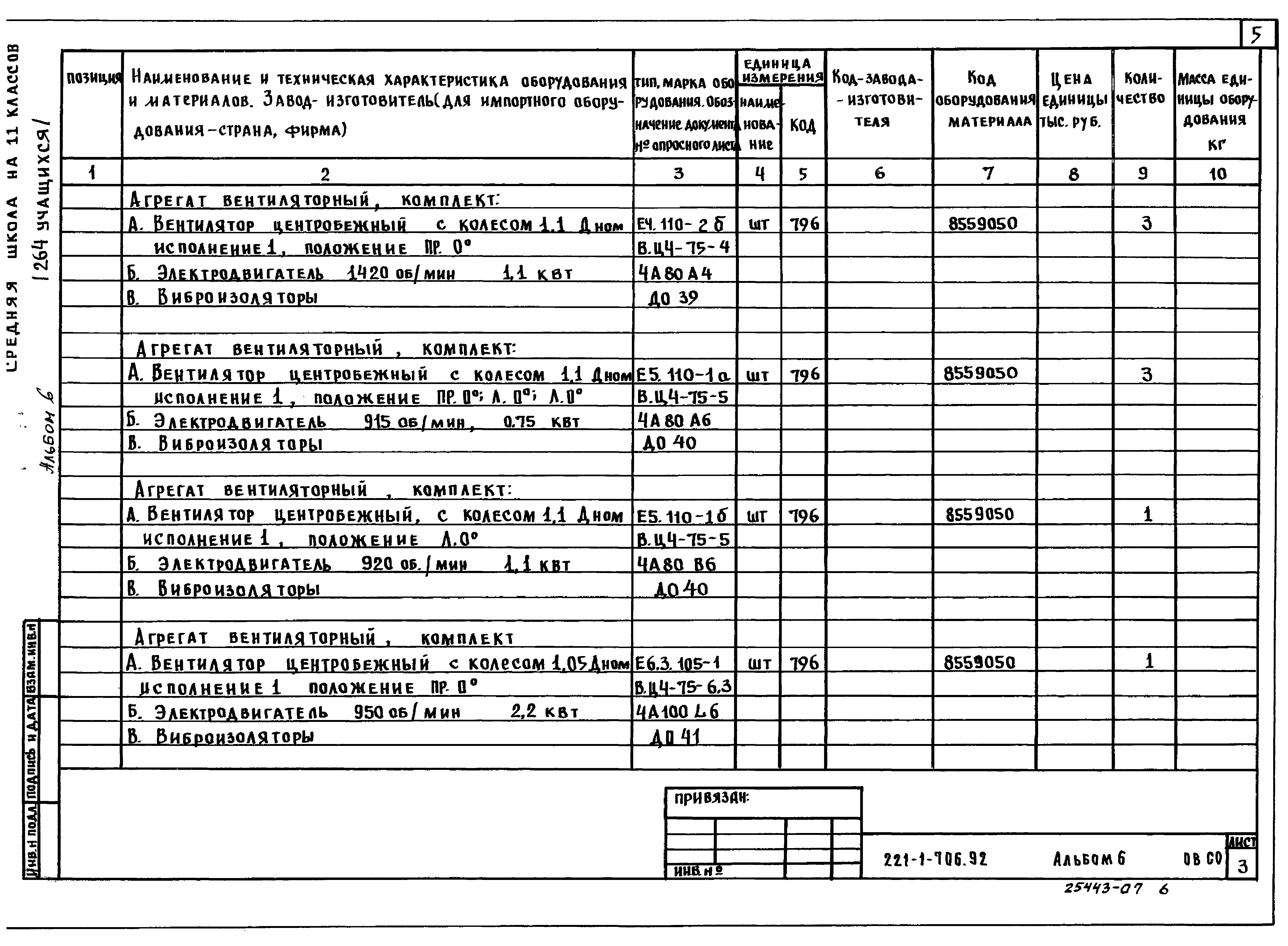 Типовой проект 221-1-706.92