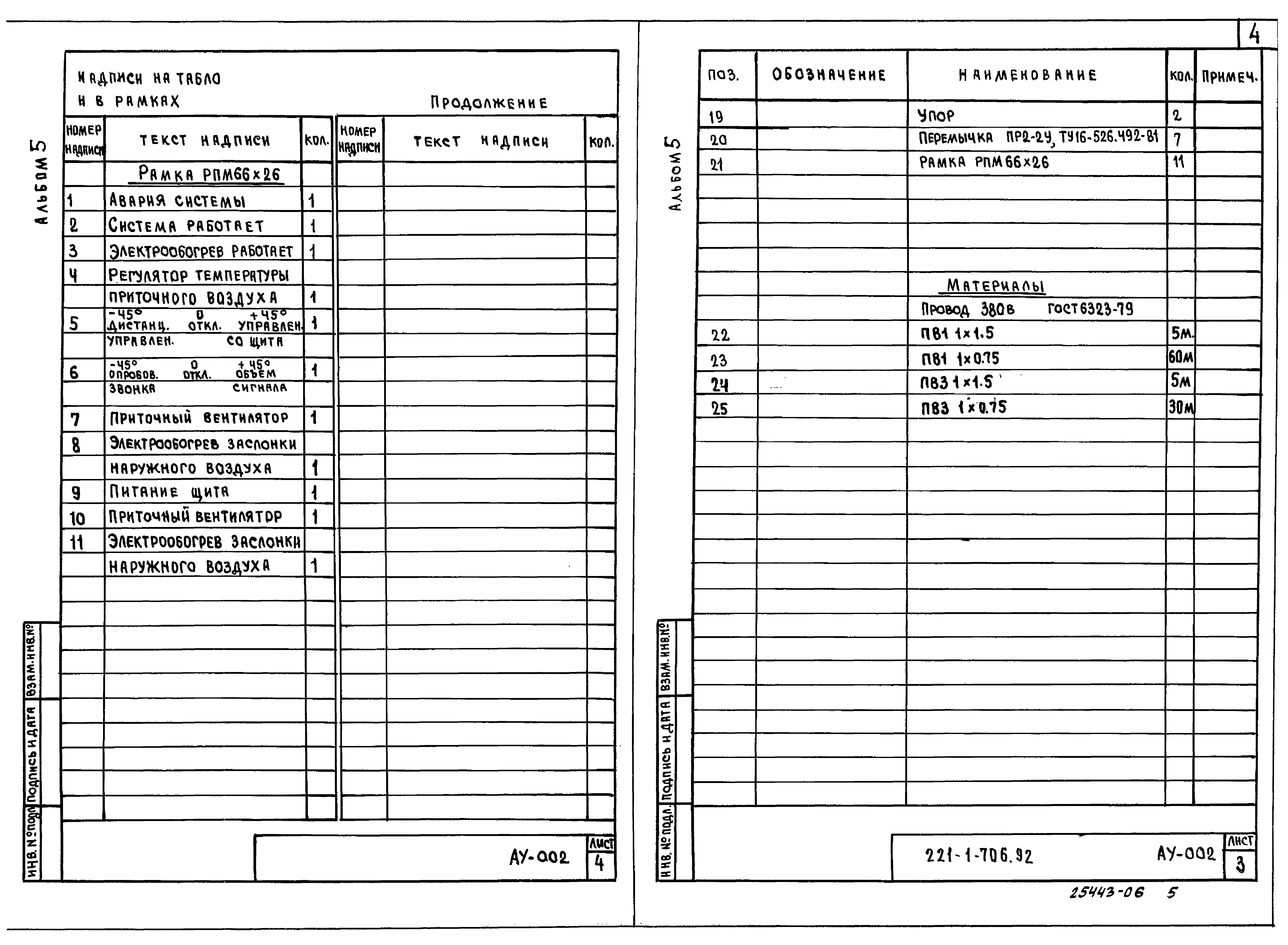 Типовой проект 221-1-706.92