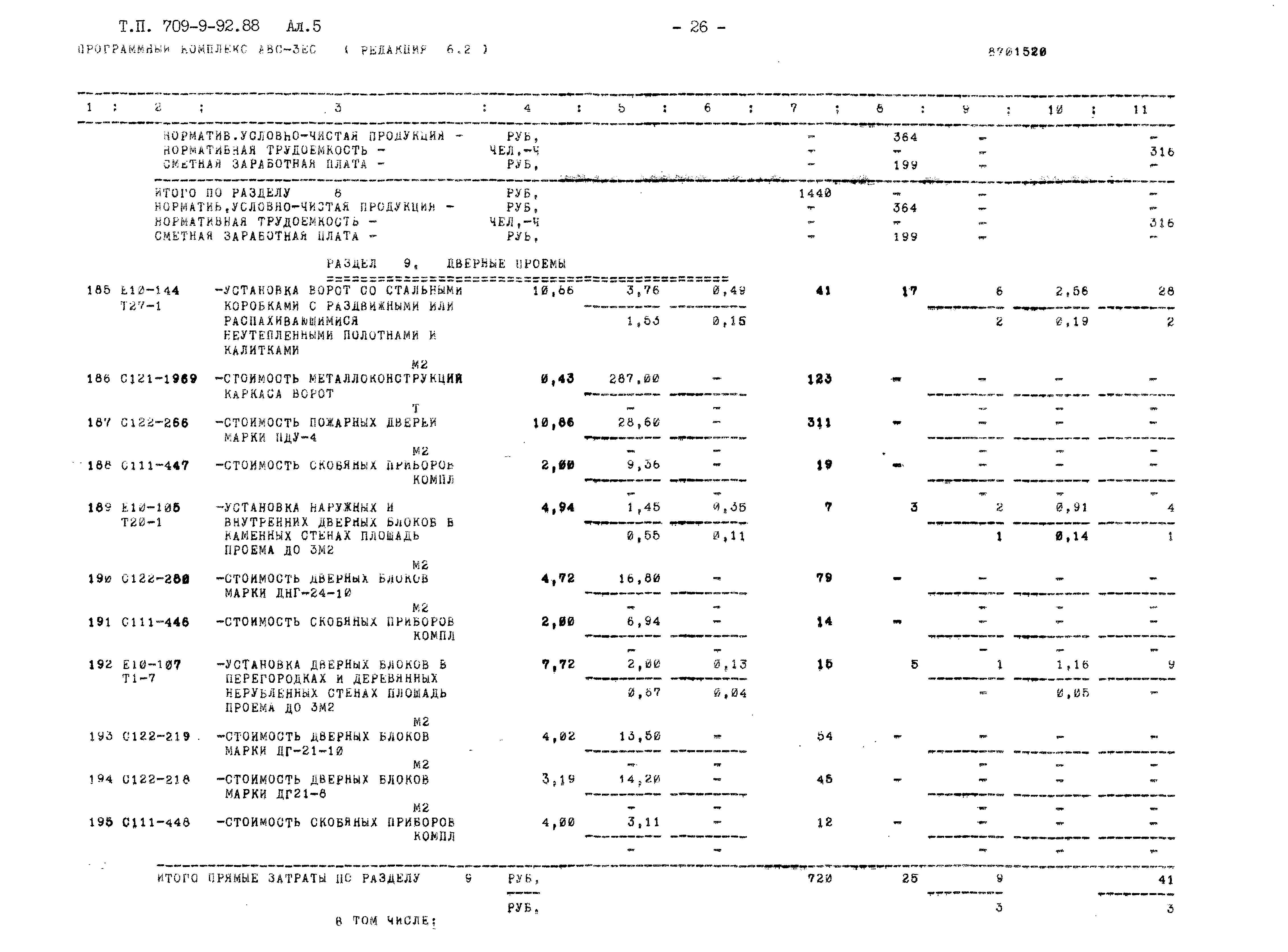 Типовой проект 709-9-92.88