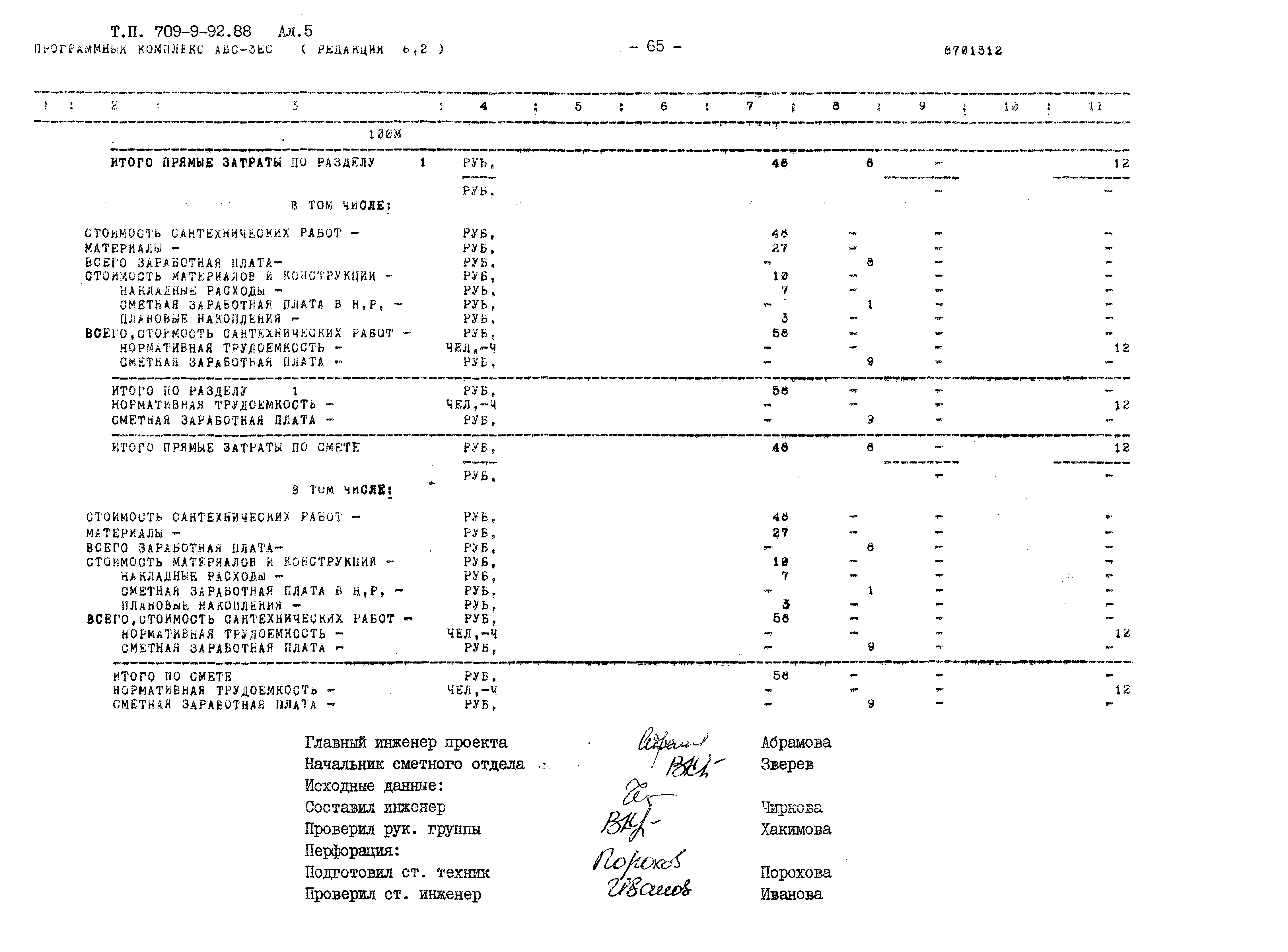 Типовой проект 709-9-92.88