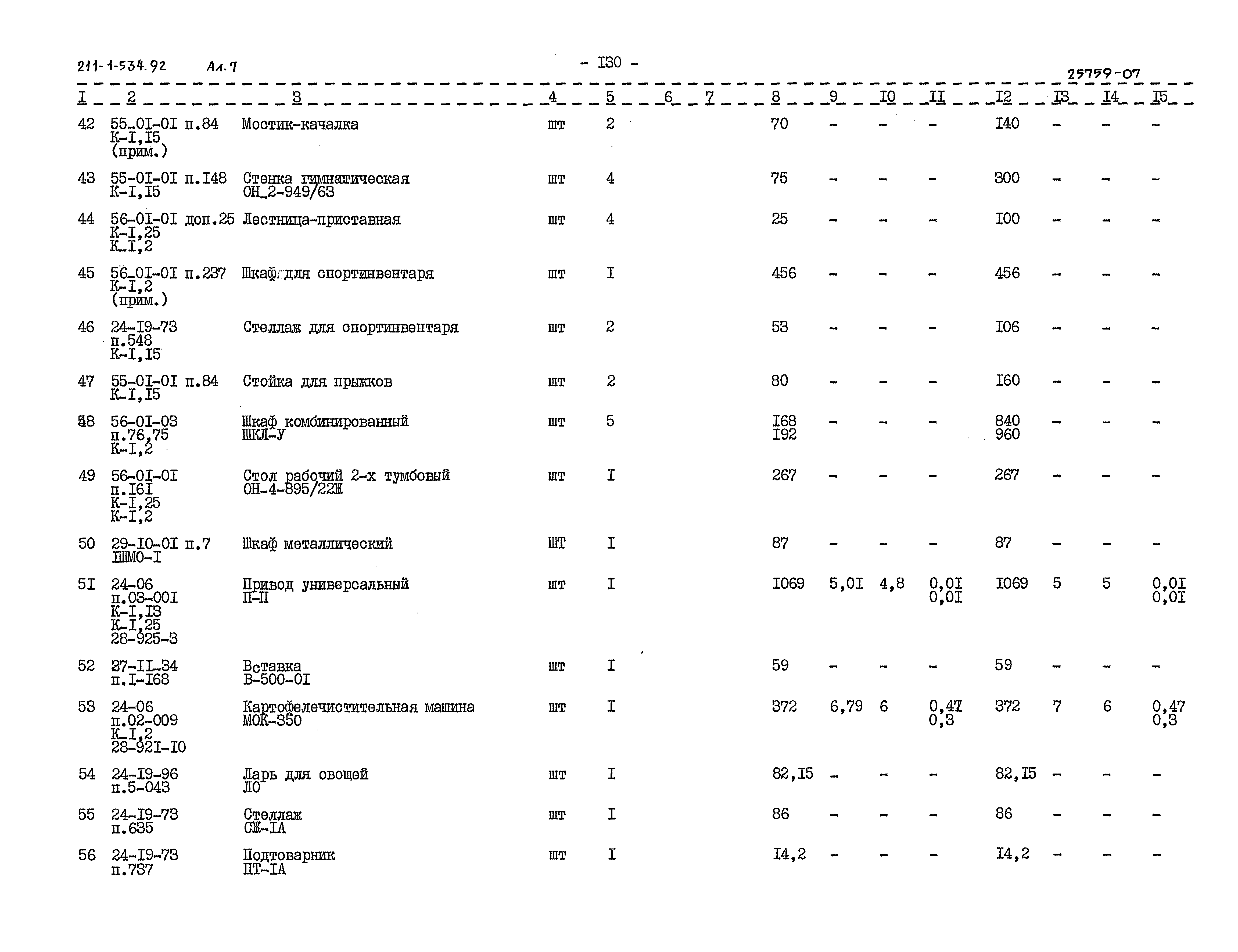 Типовой проект 211-1-534.92