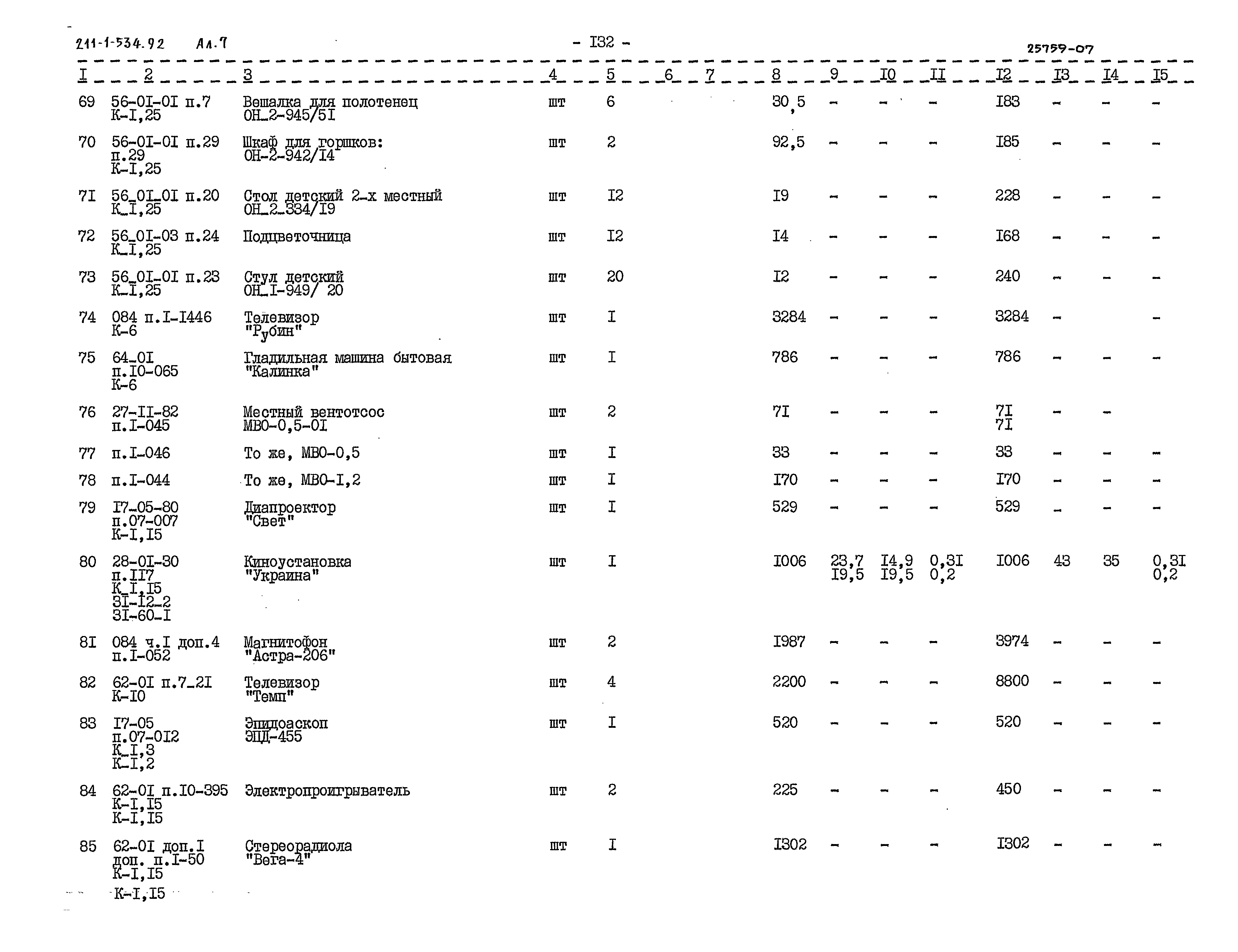 Типовой проект 211-1-534.92