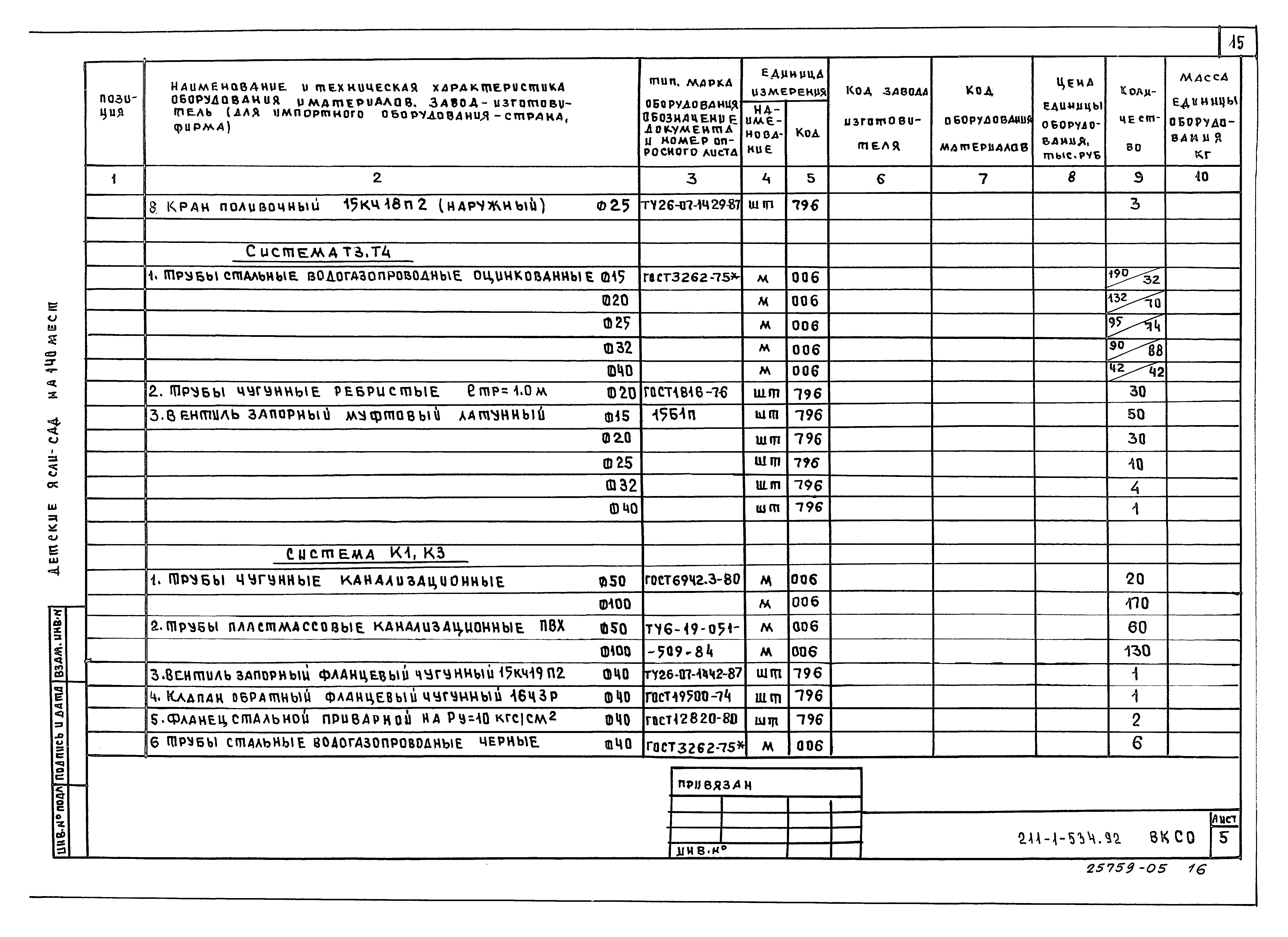 Типовой проект 211-1-534.92