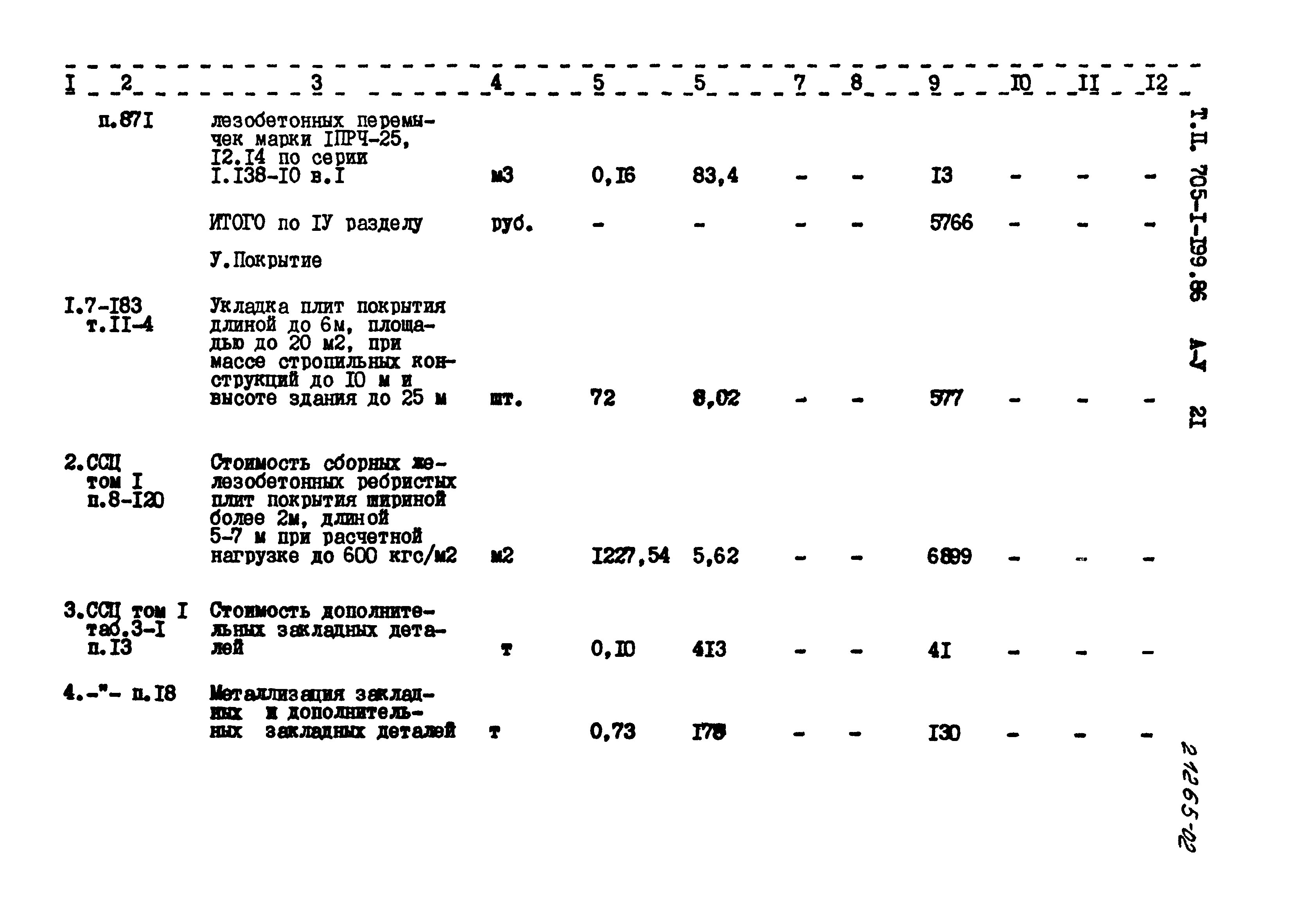 Типовой проект 705-1-199.86