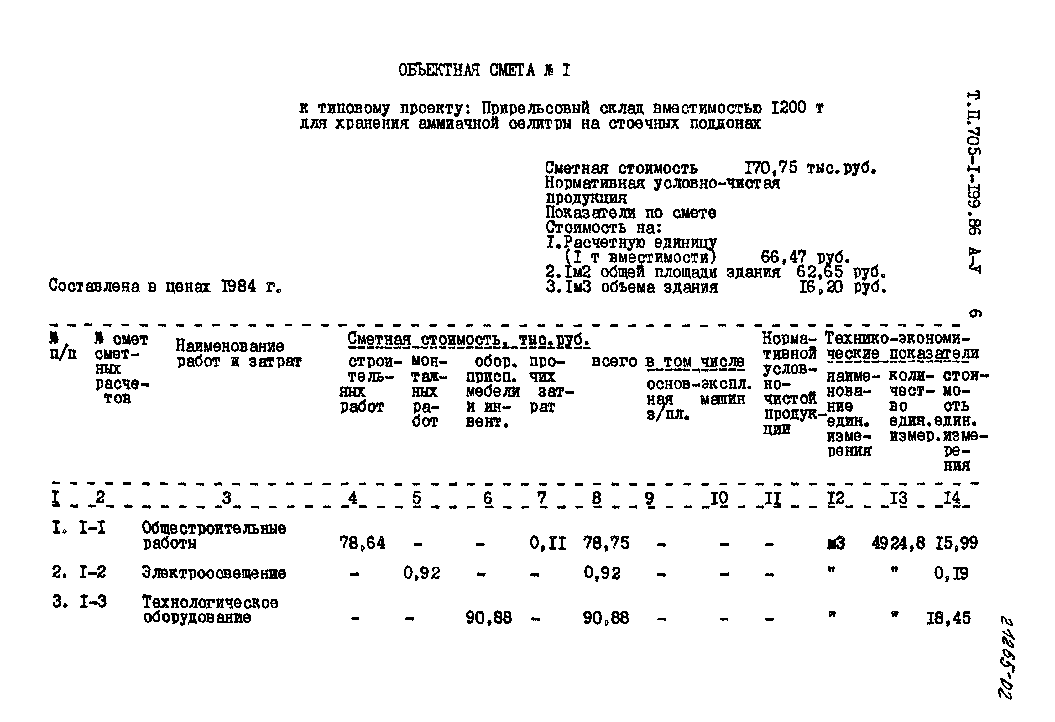 Типовой проект 705-1-199.86