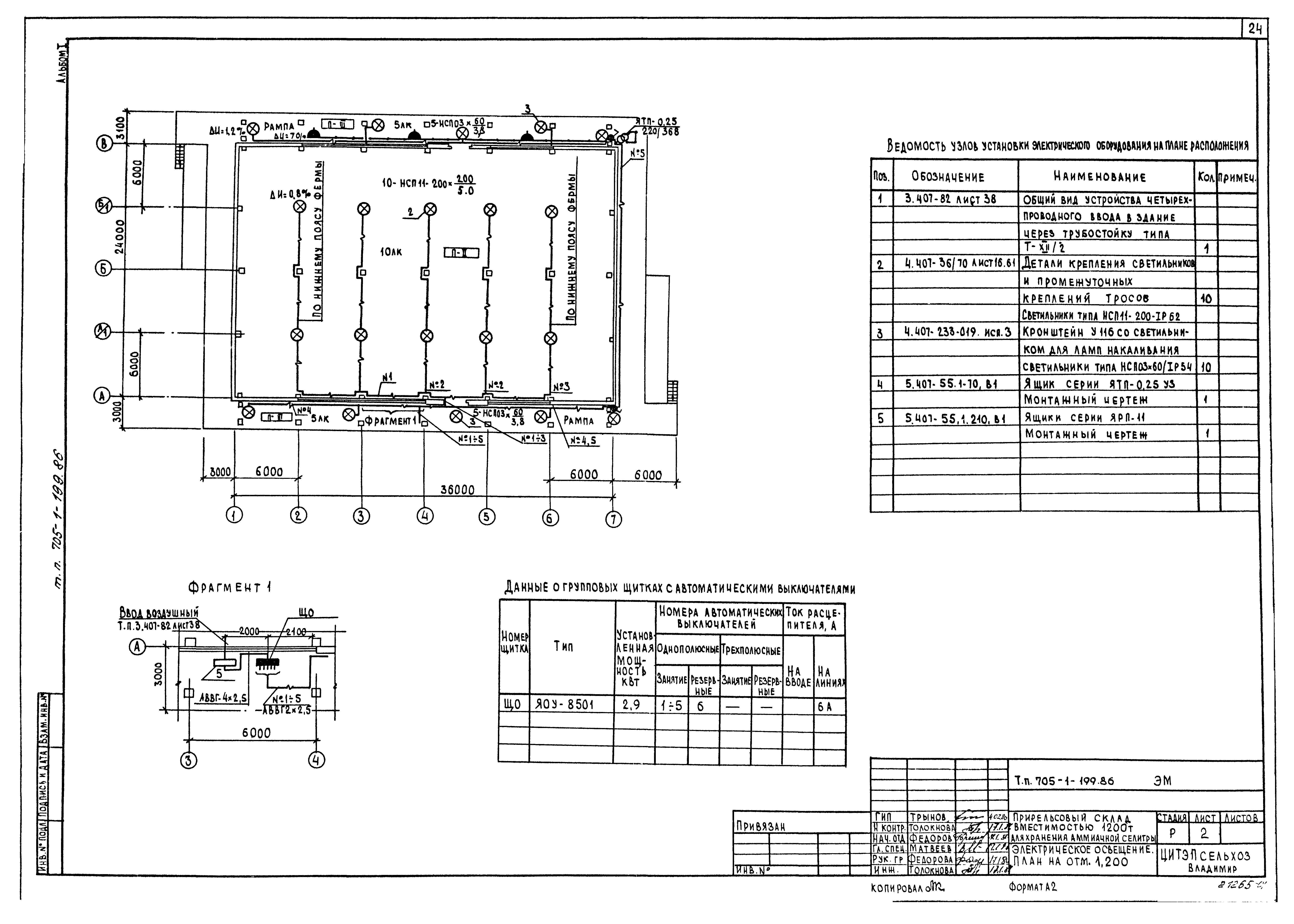 Типовой проект 705-1-199.86