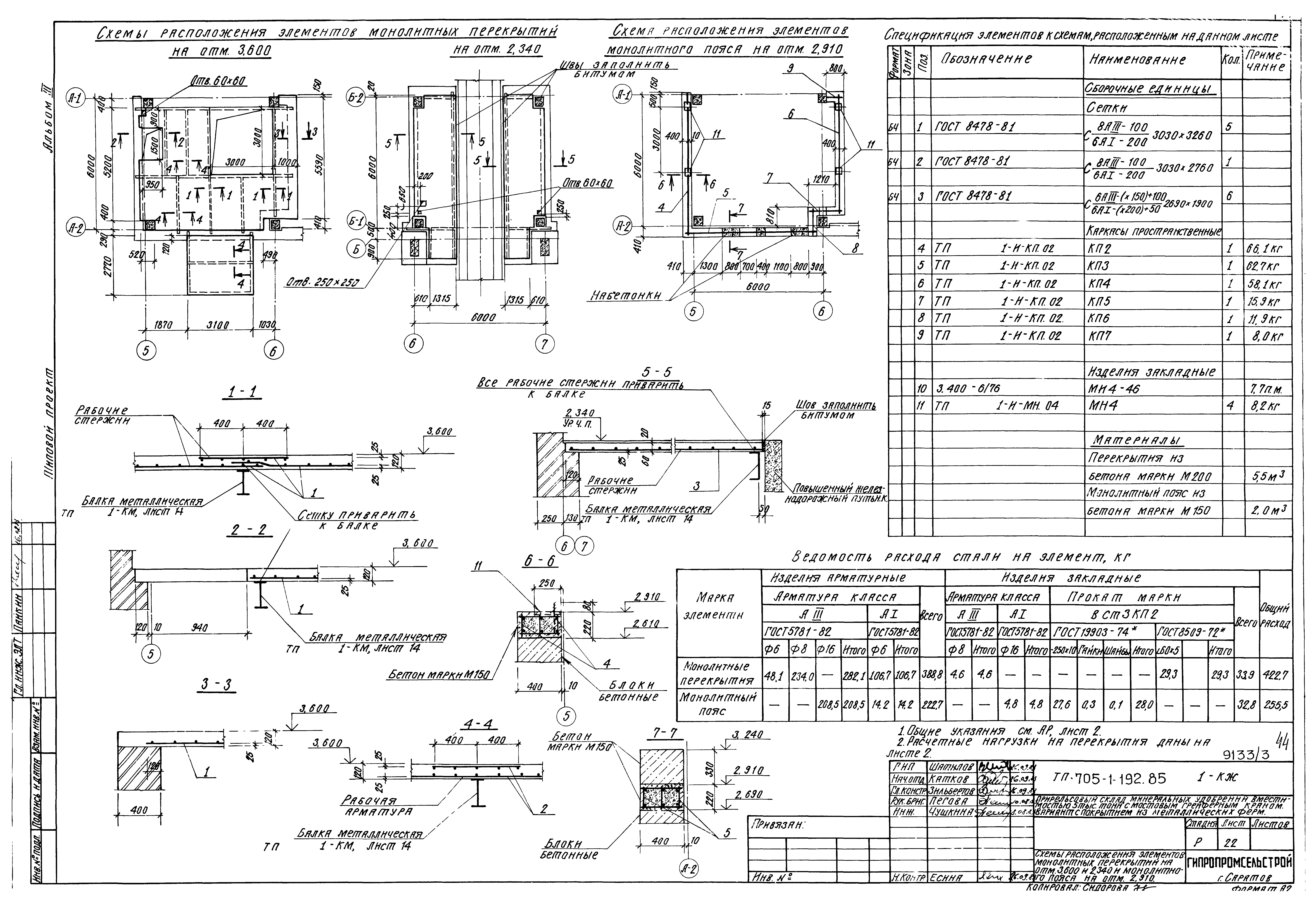 Типовой проект 705-1-192.85