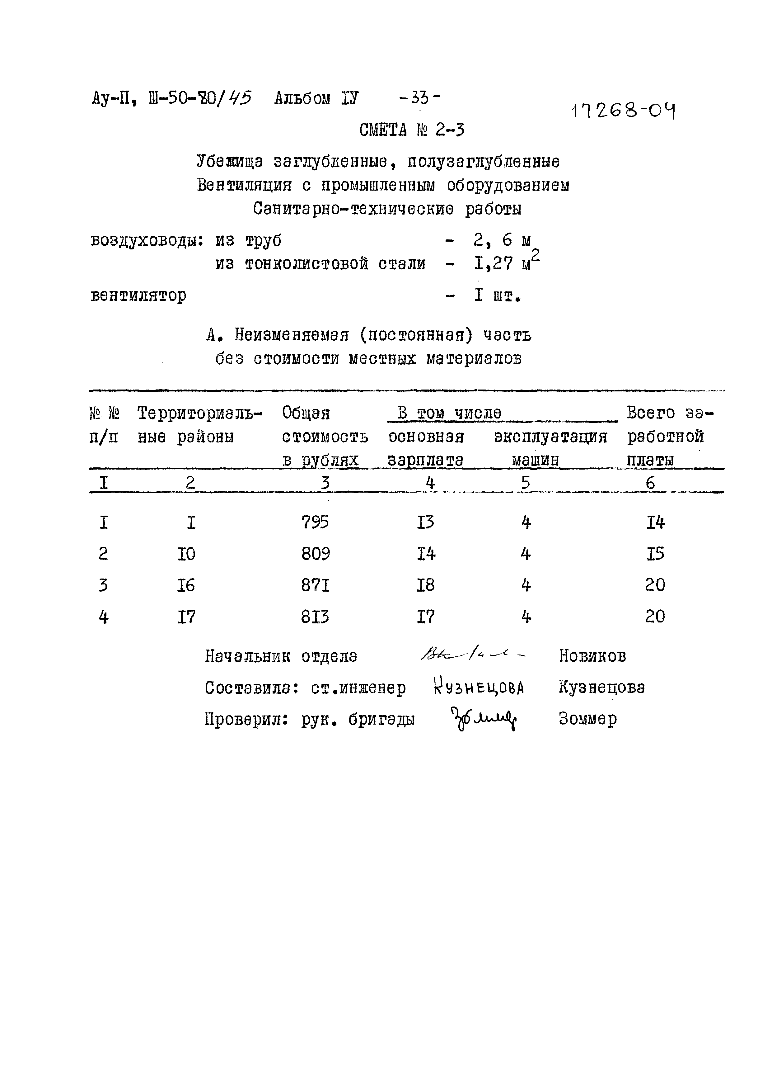 Типовой проект Ау-II,III-50-80/45