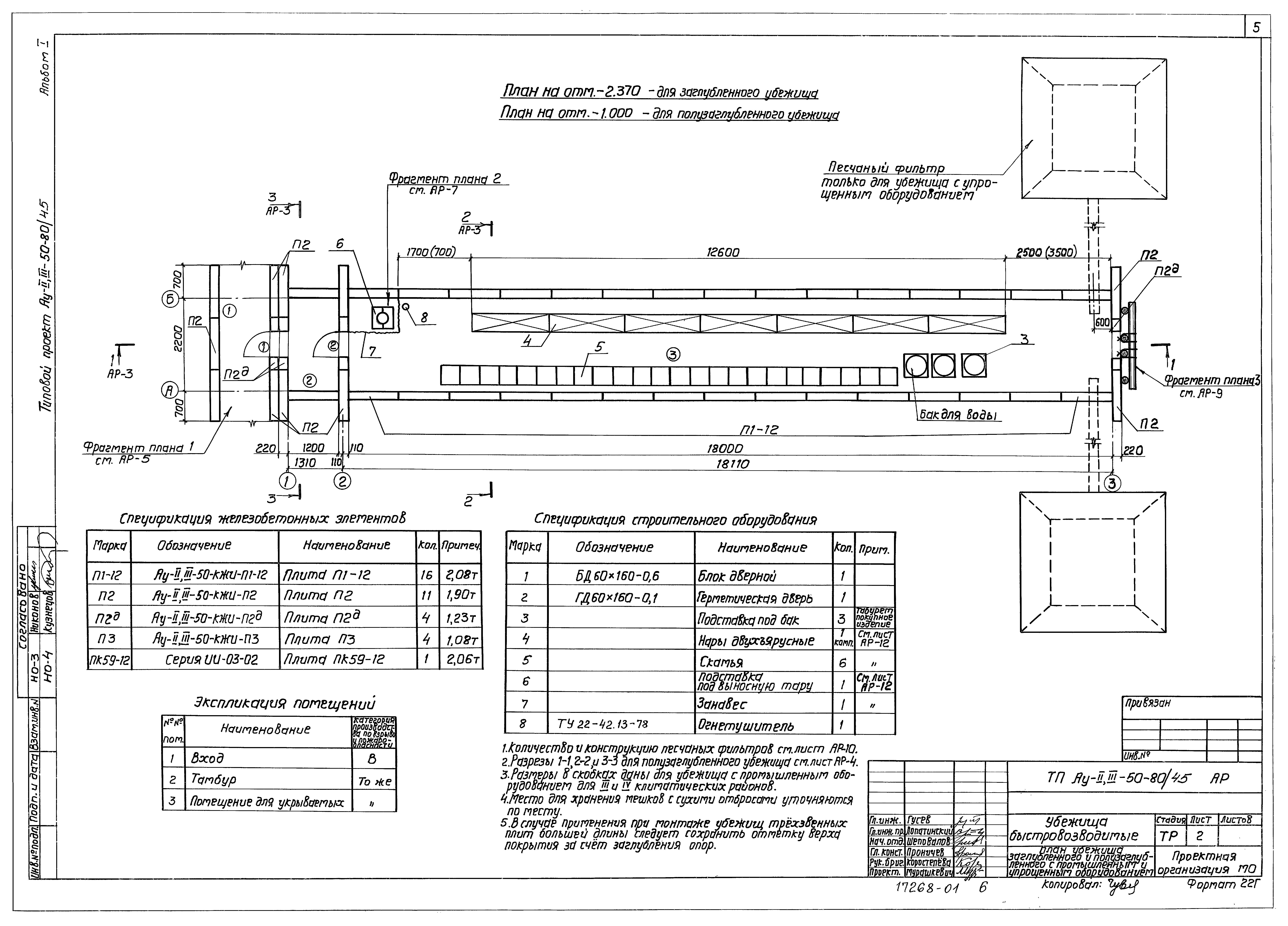 Типовой проект Ау-II,III-50-80/45