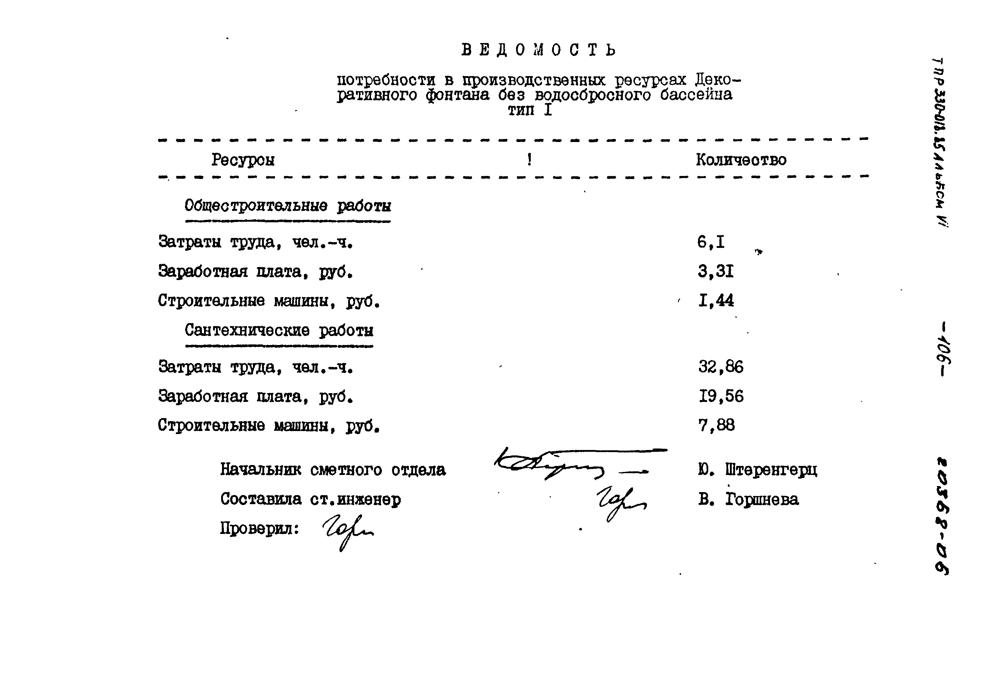 Типовой проект 330-018.85