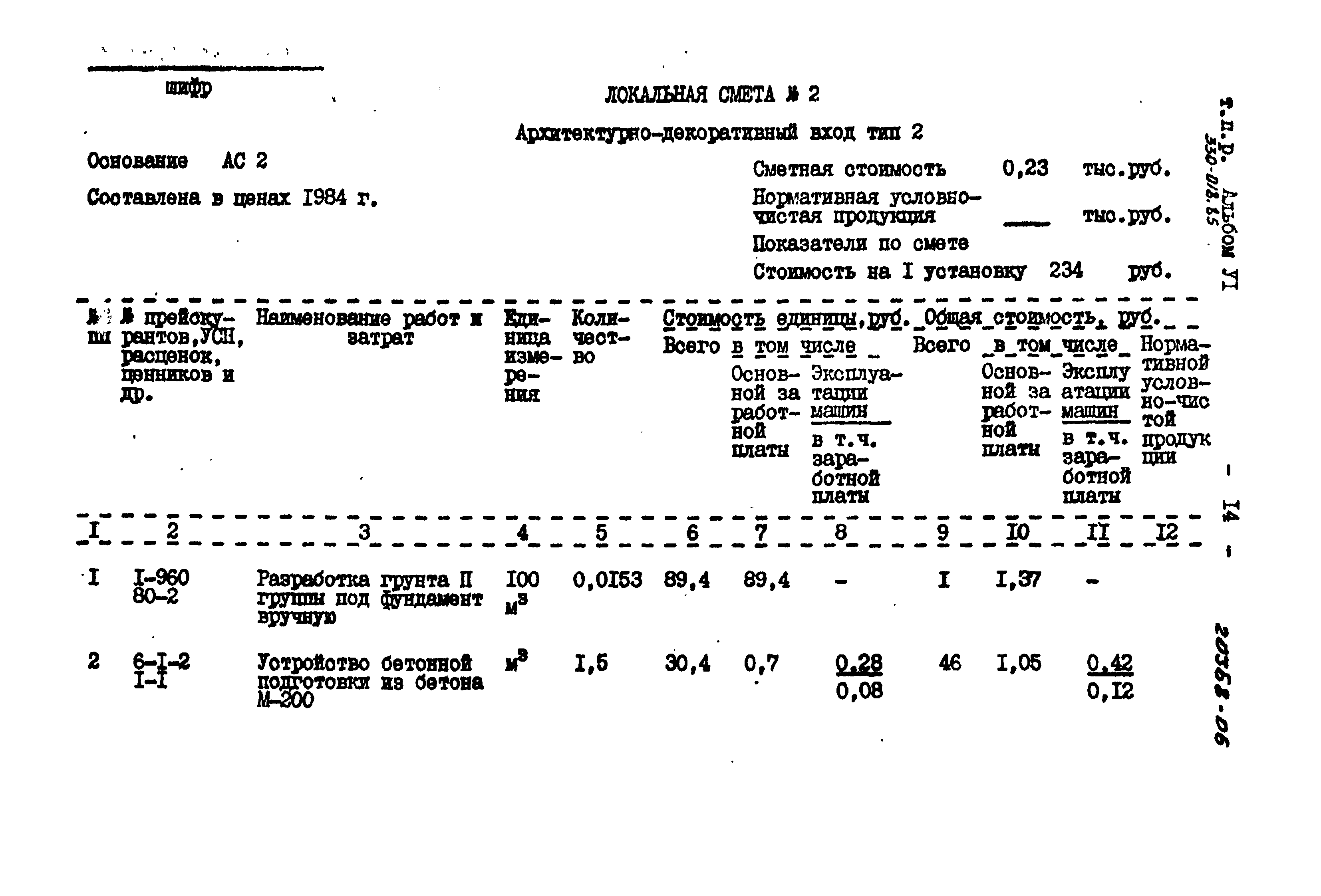 Типовой проект 330-018.85