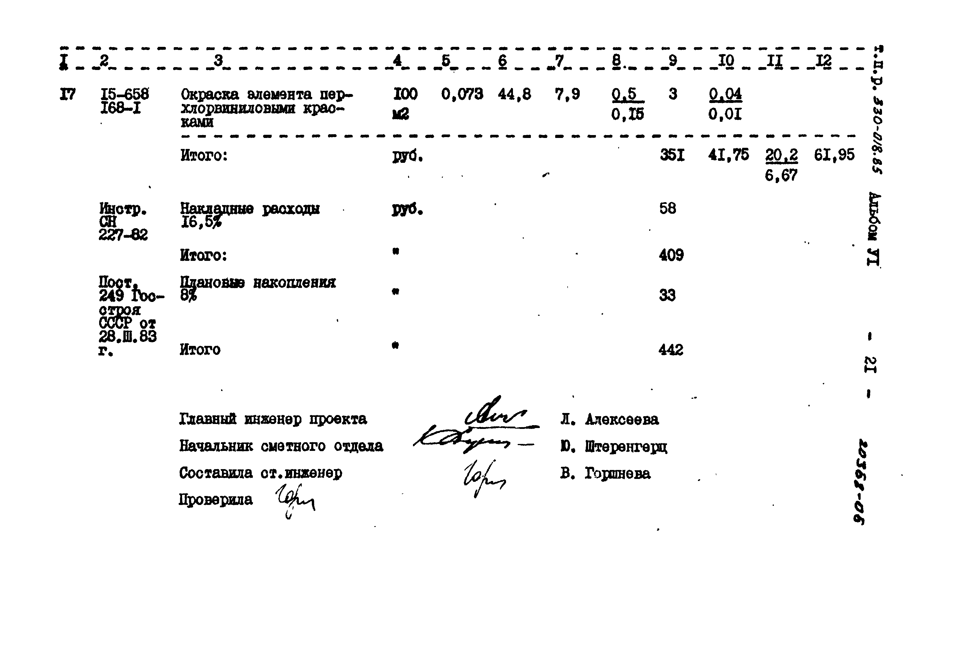 Типовой проект 330-018.85