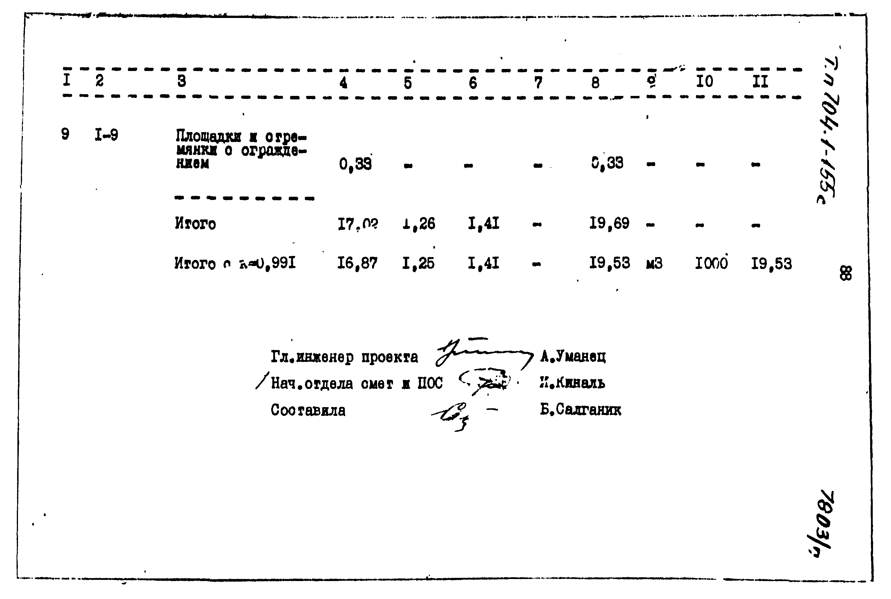 Типовой проект 704-1-155с