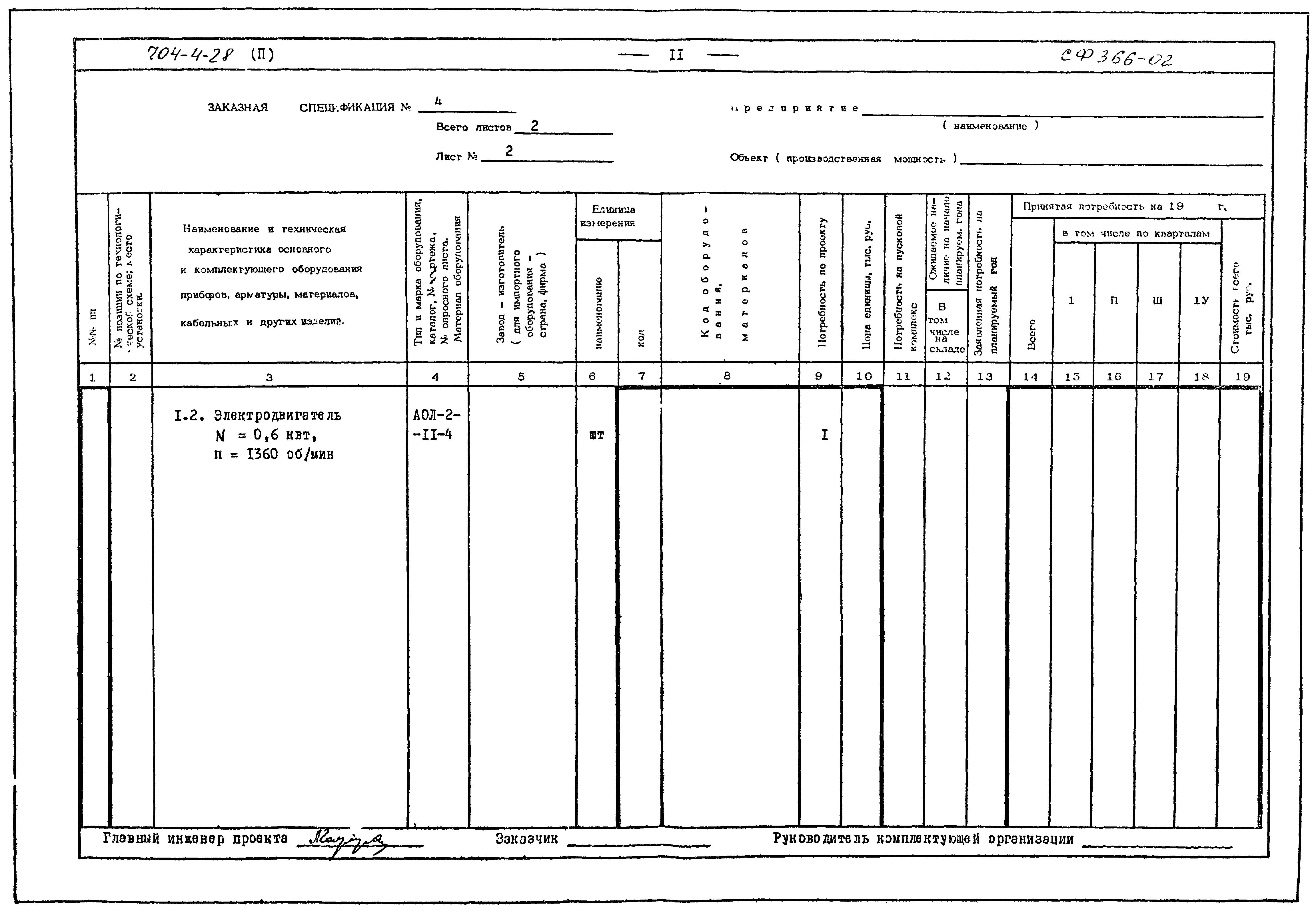 Типовой проект 704-4-28