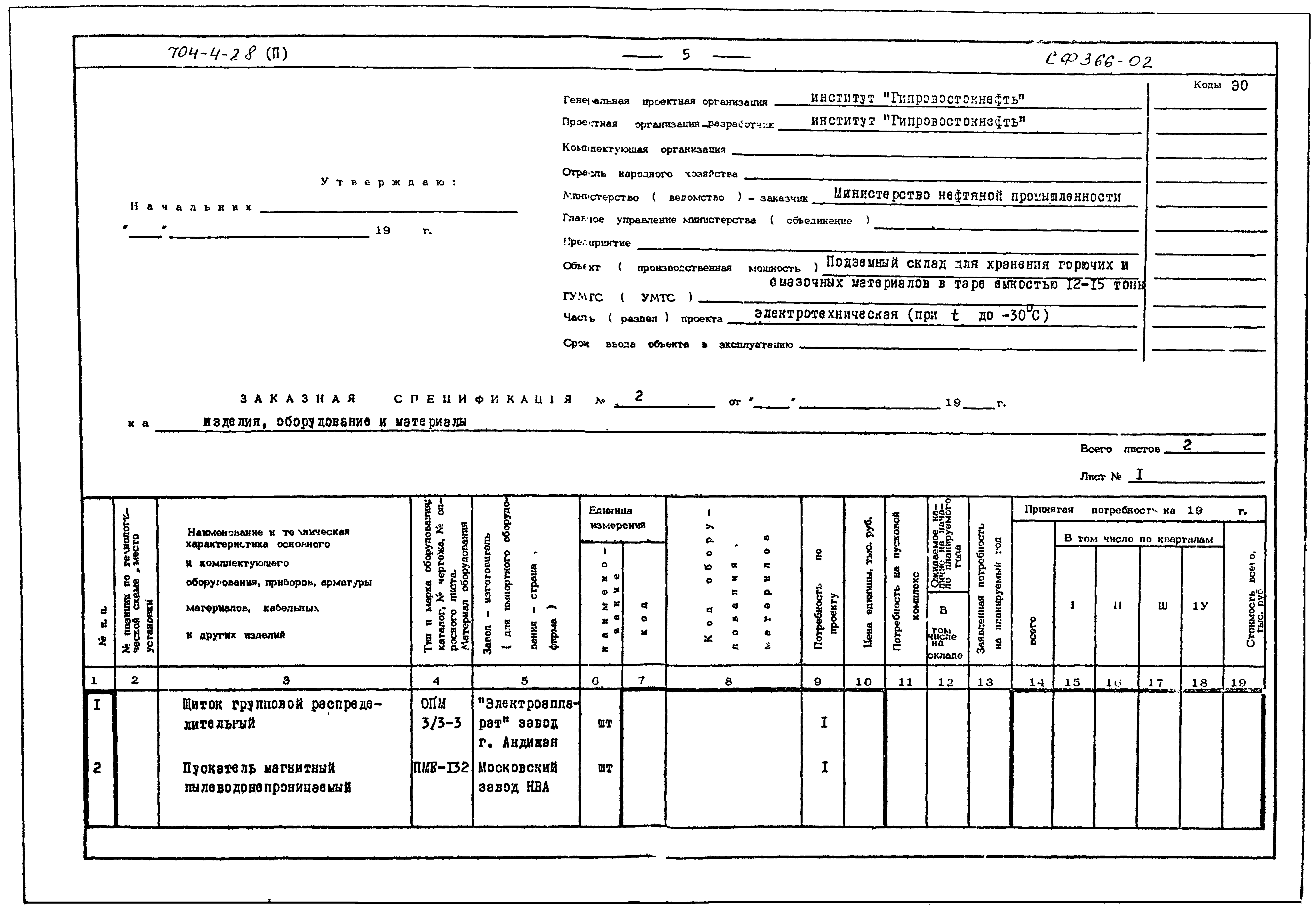 Типовой проект 704-4-28