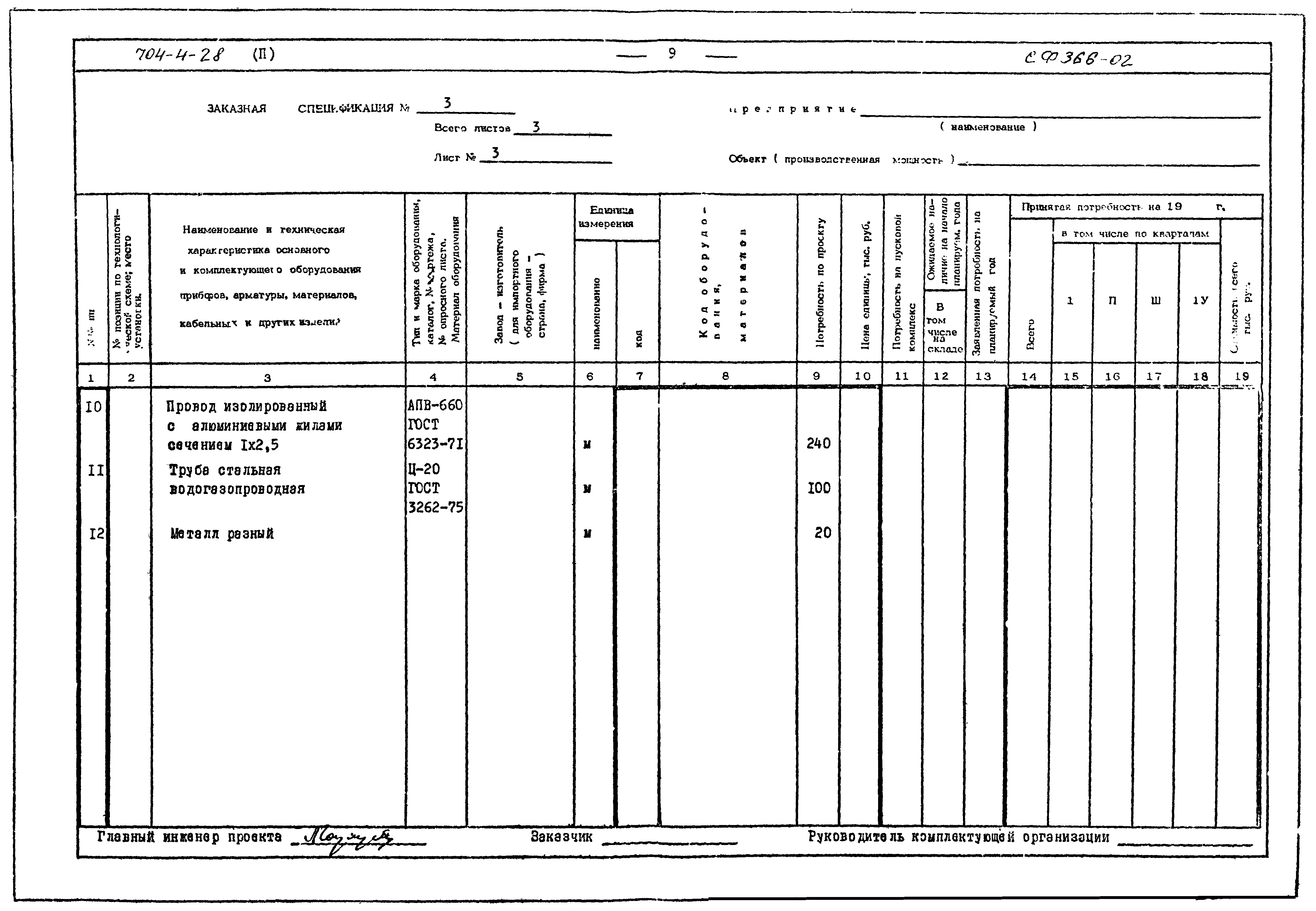 Типовой проект 704-4-28