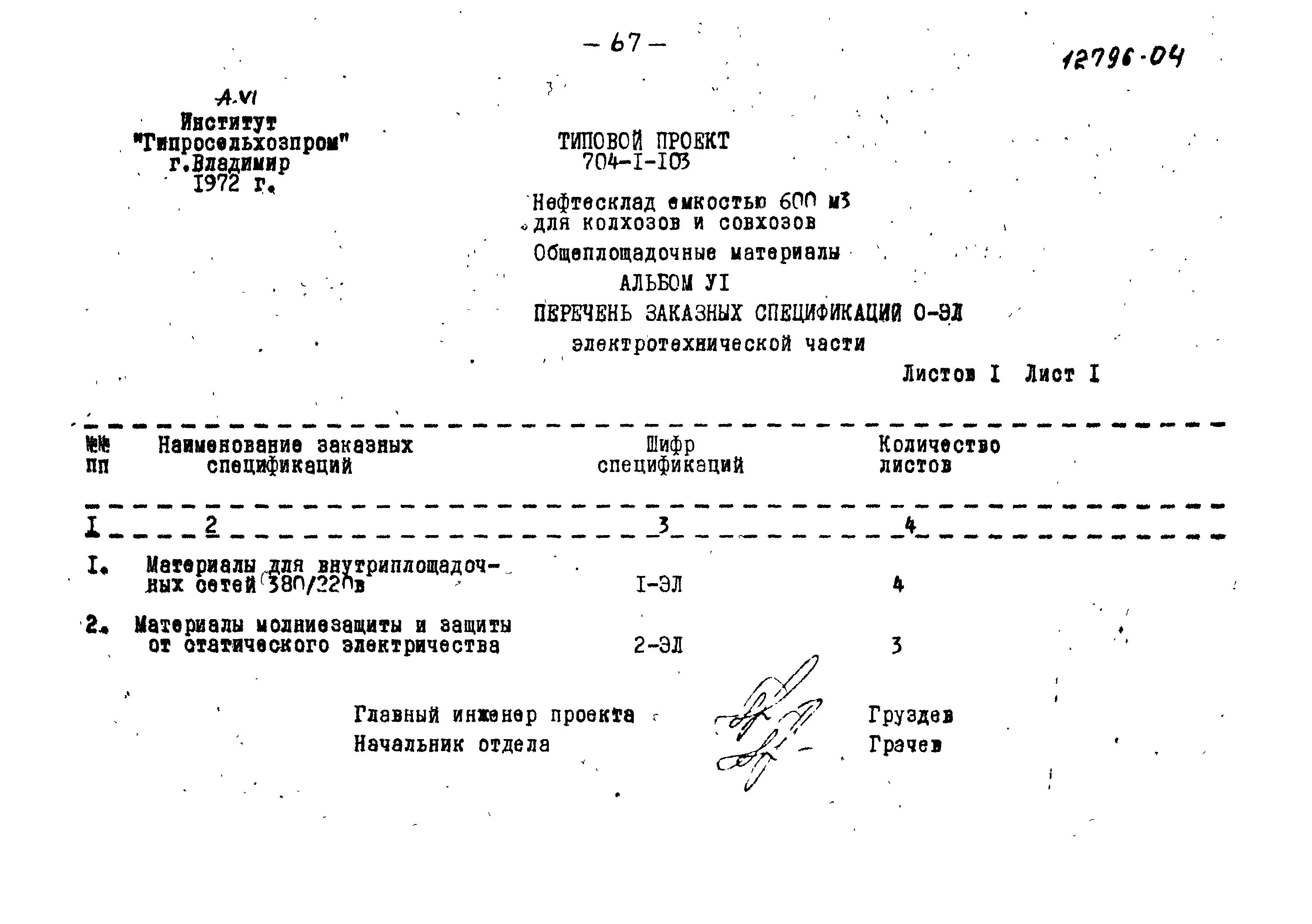 Типовой проект 704-1-103