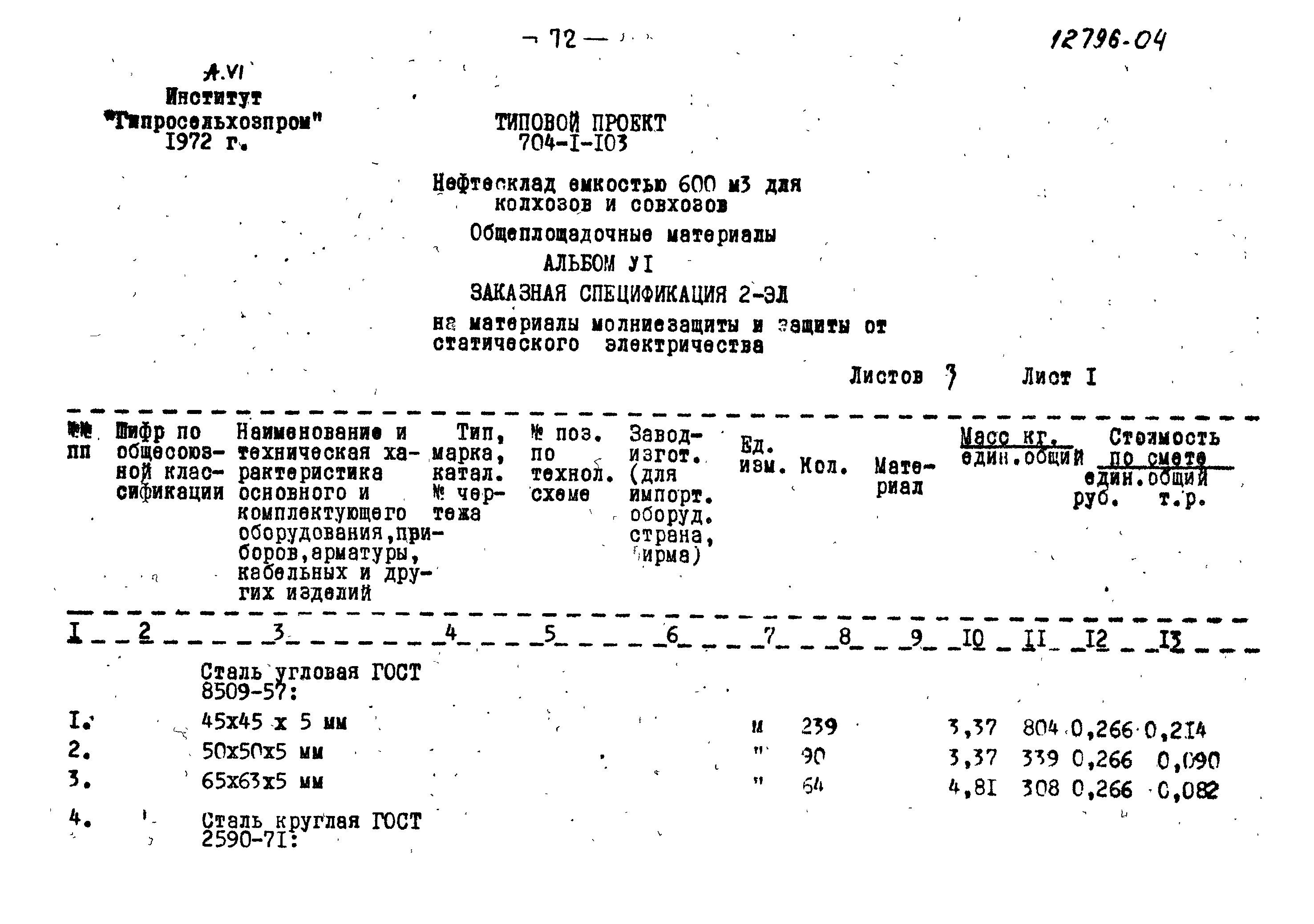 Типовой проект 704-1-103