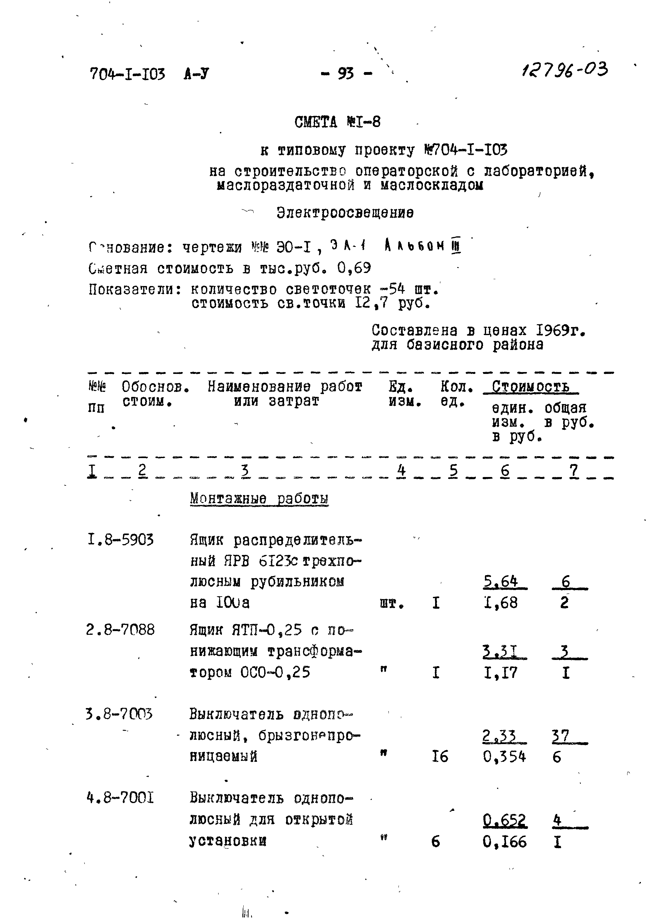 Типовой проект 704-1-103