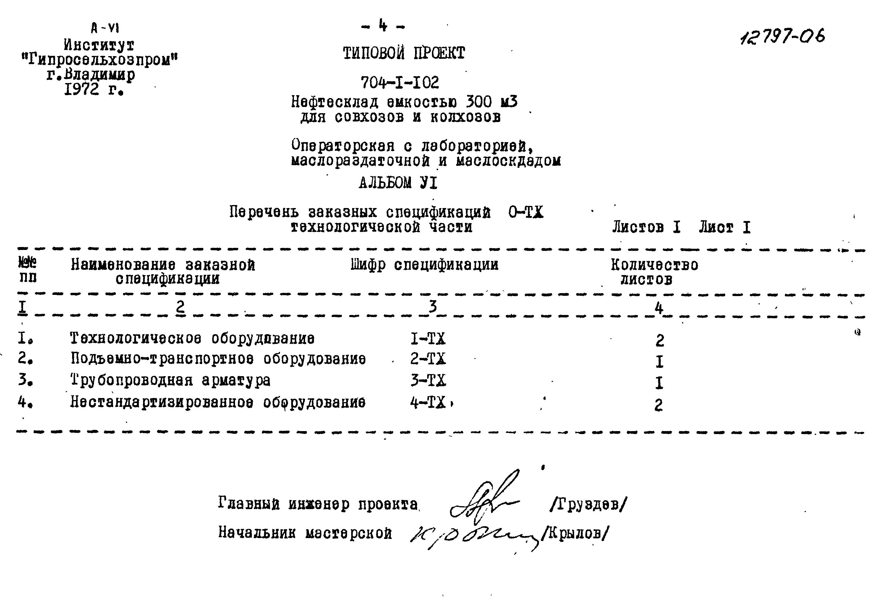 Типовой проект 704-1-102