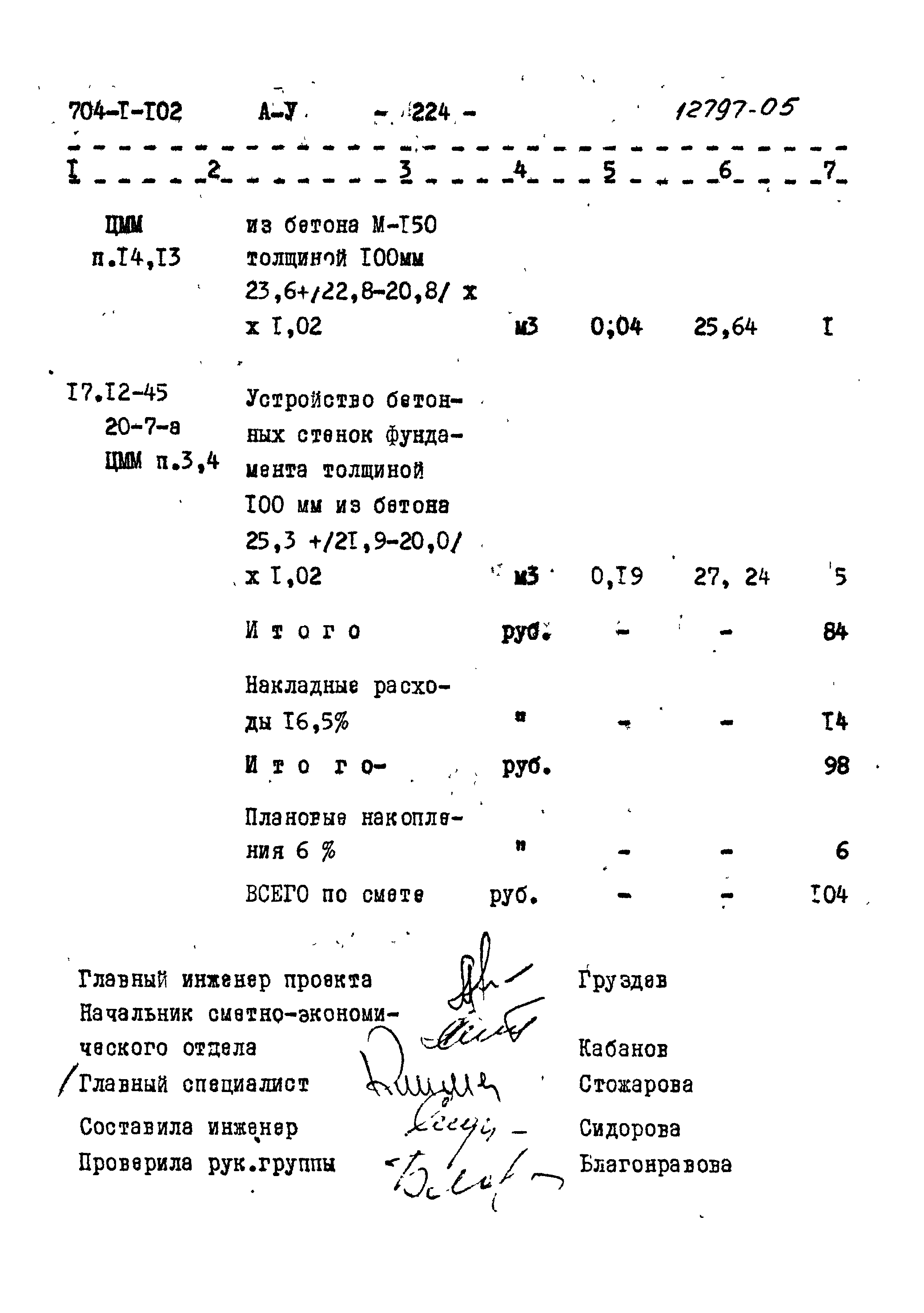 Типовой проект 704-1-102