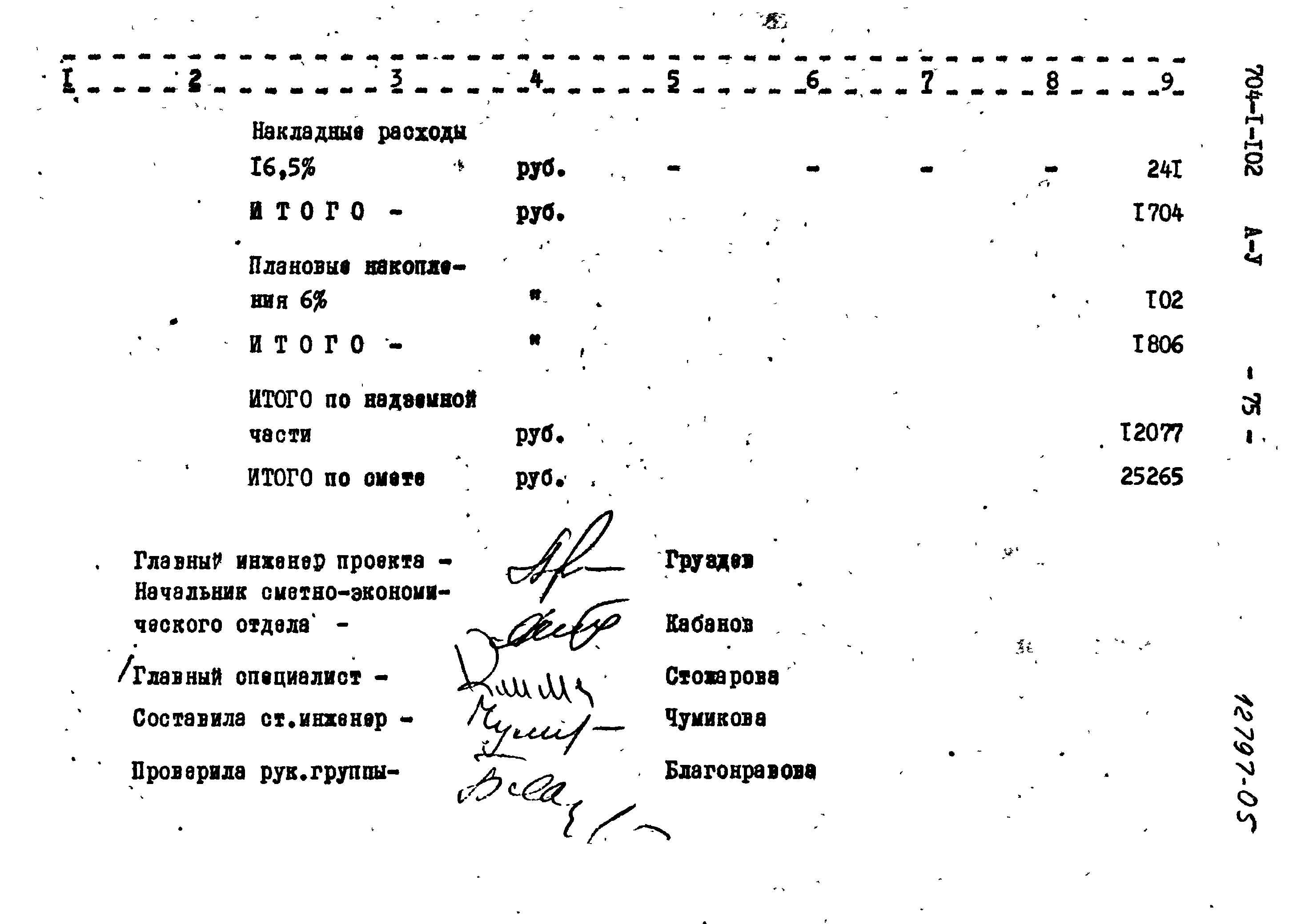 Типовой проект 704-1-102