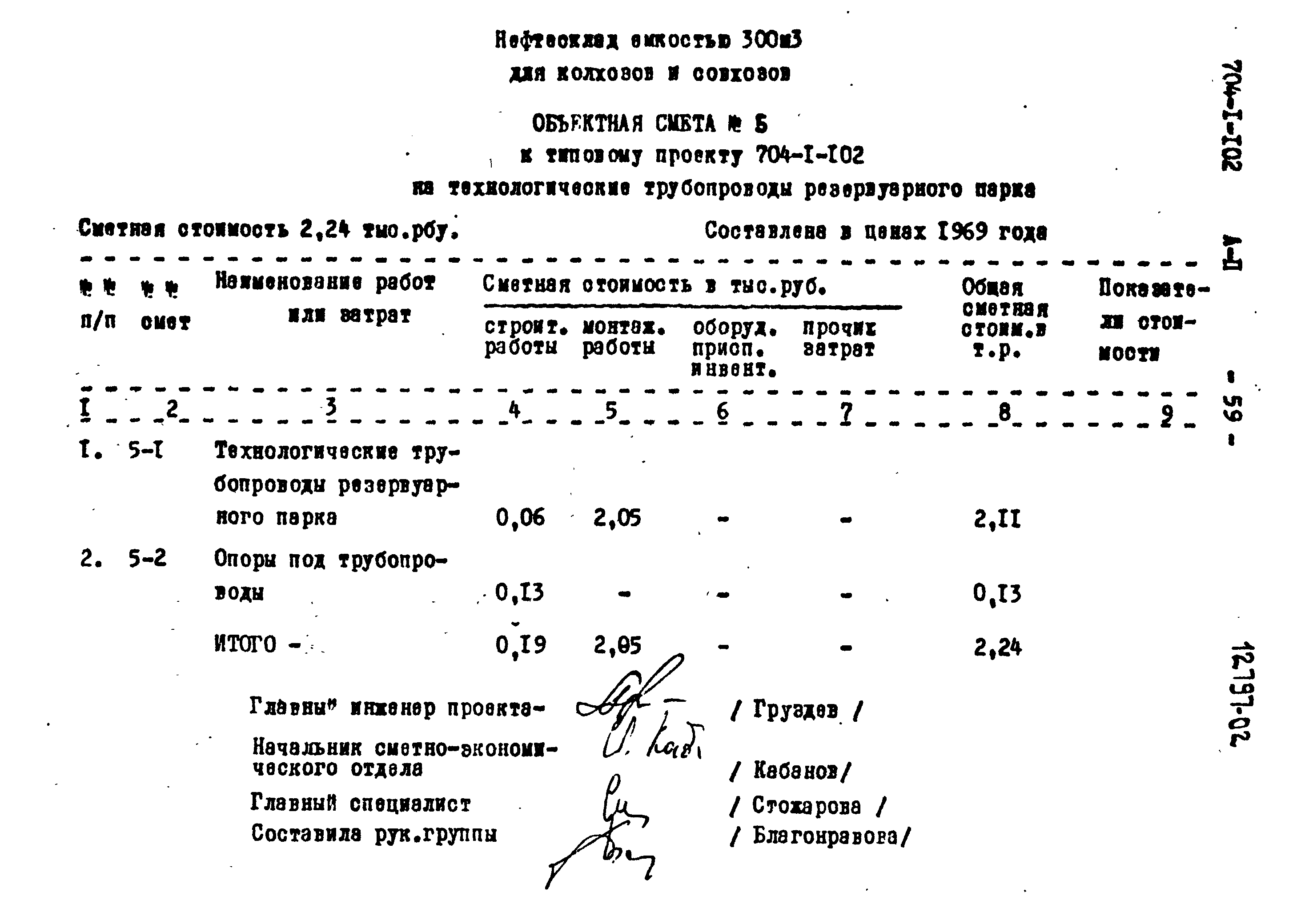 Типовой проект 704-1-102