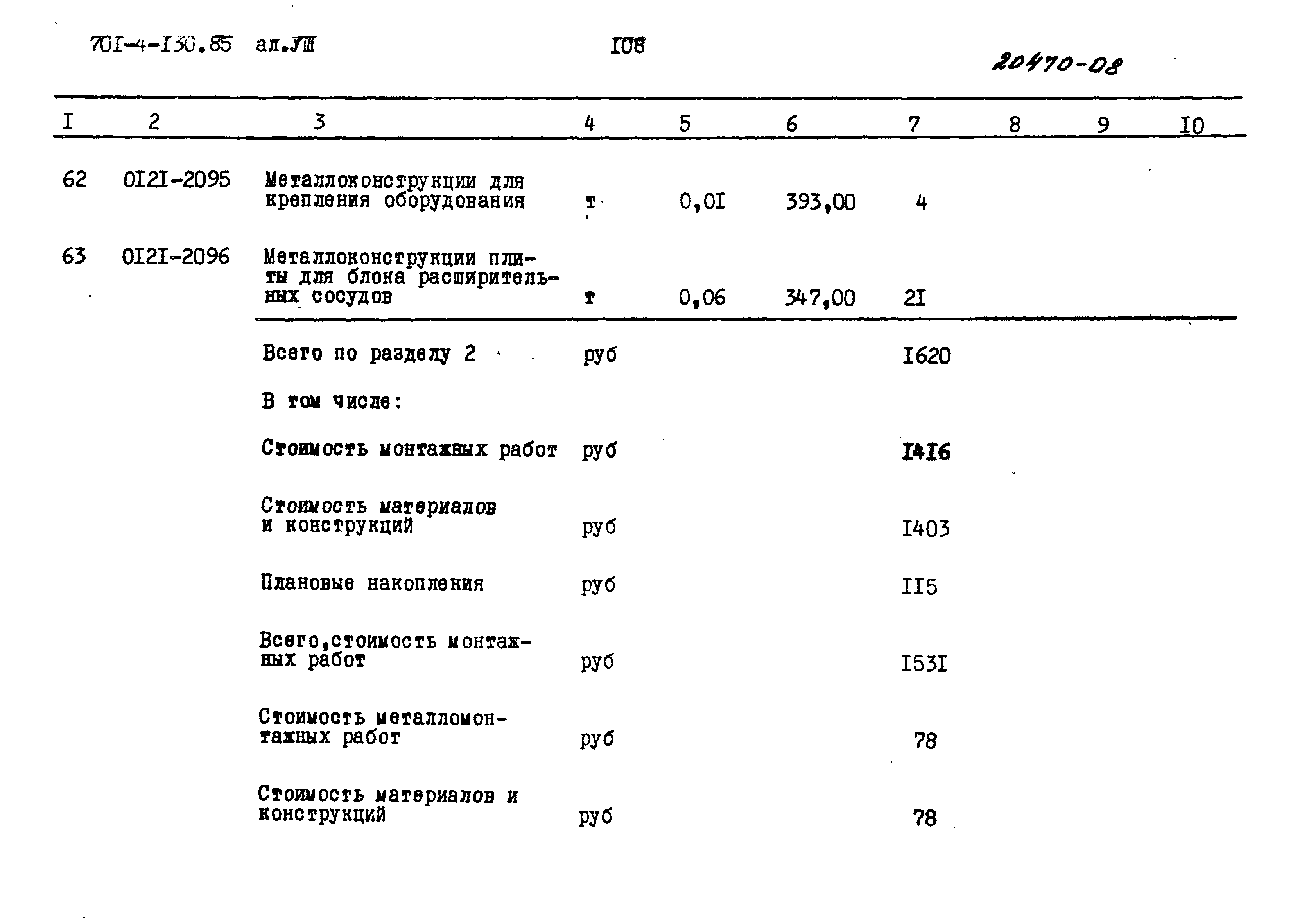 Типовой проект 701-4-130.85