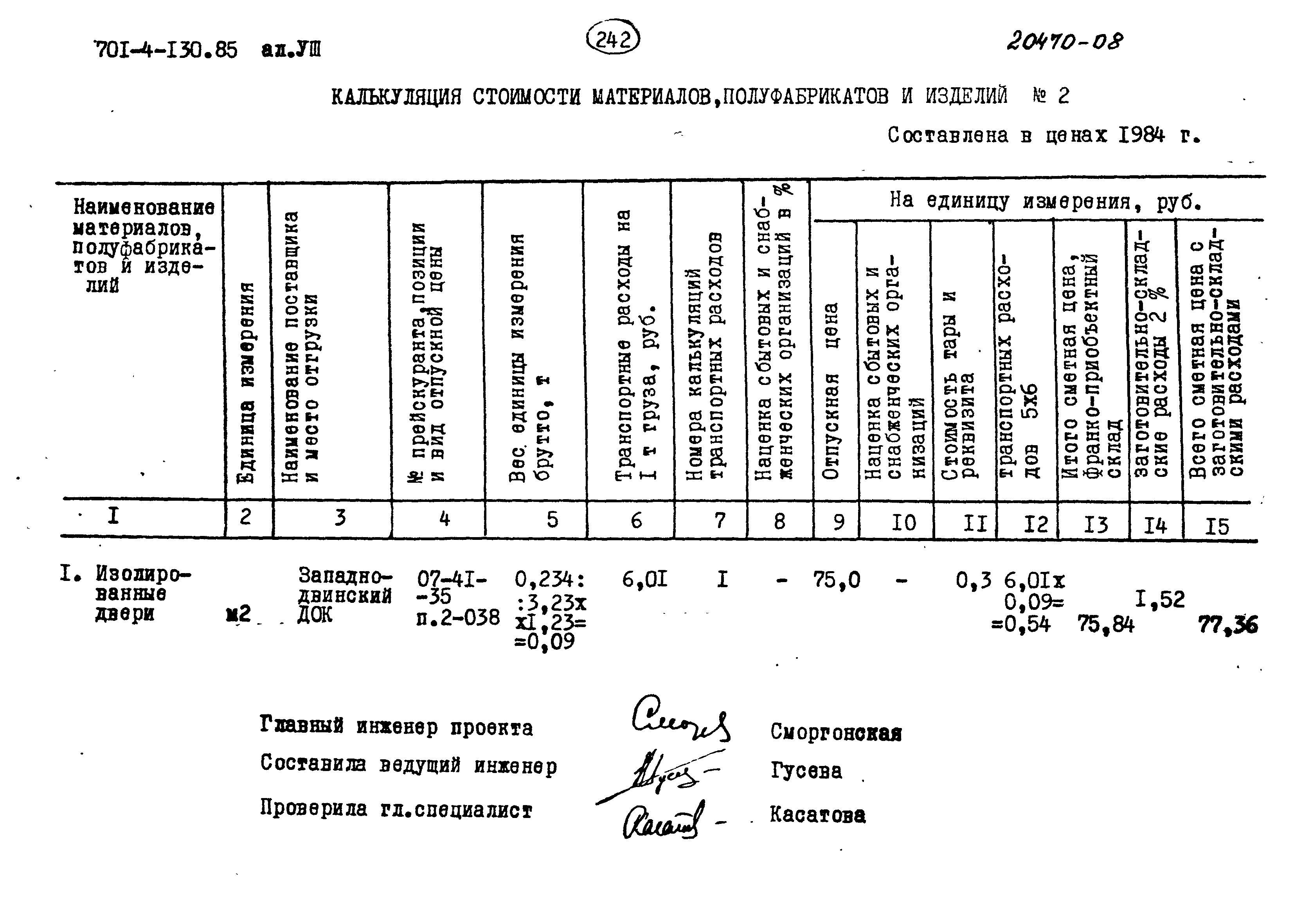 Типовой проект 701-4-130.85